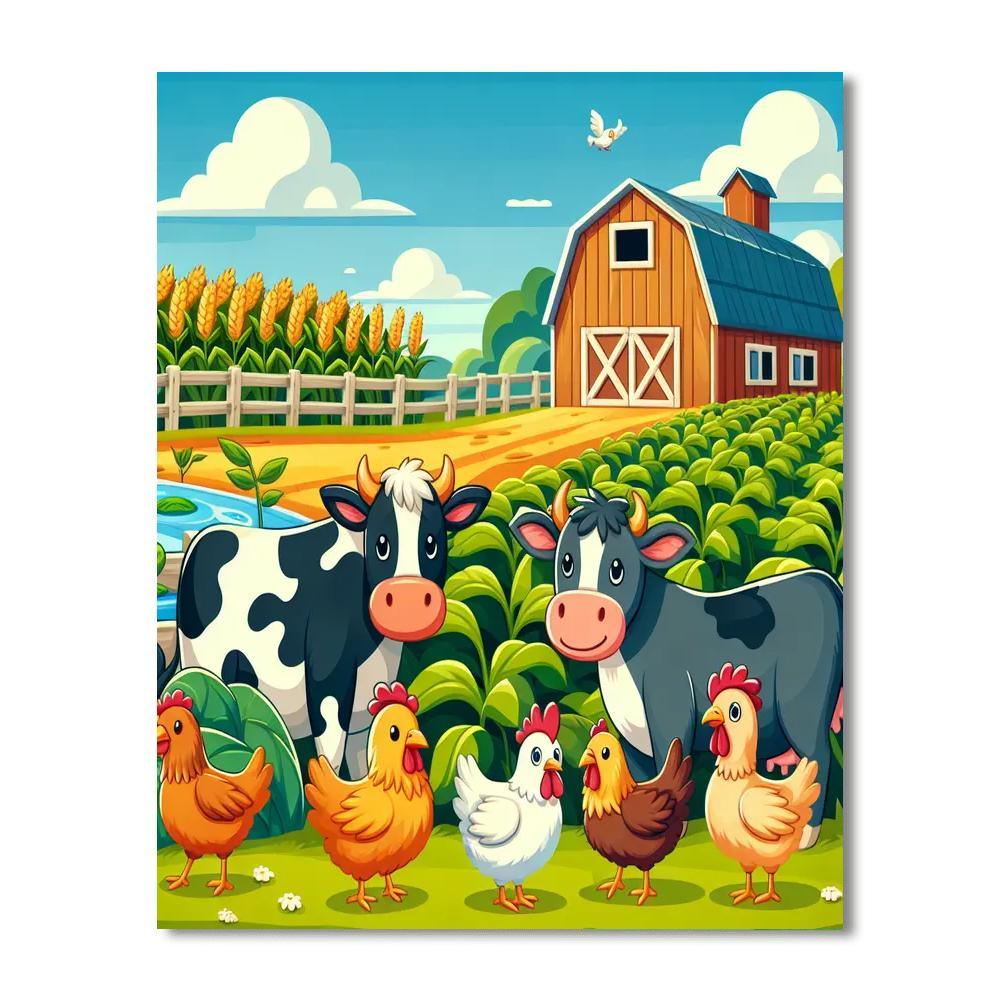 Artistic Farm Fun Paint By Numbers Kits