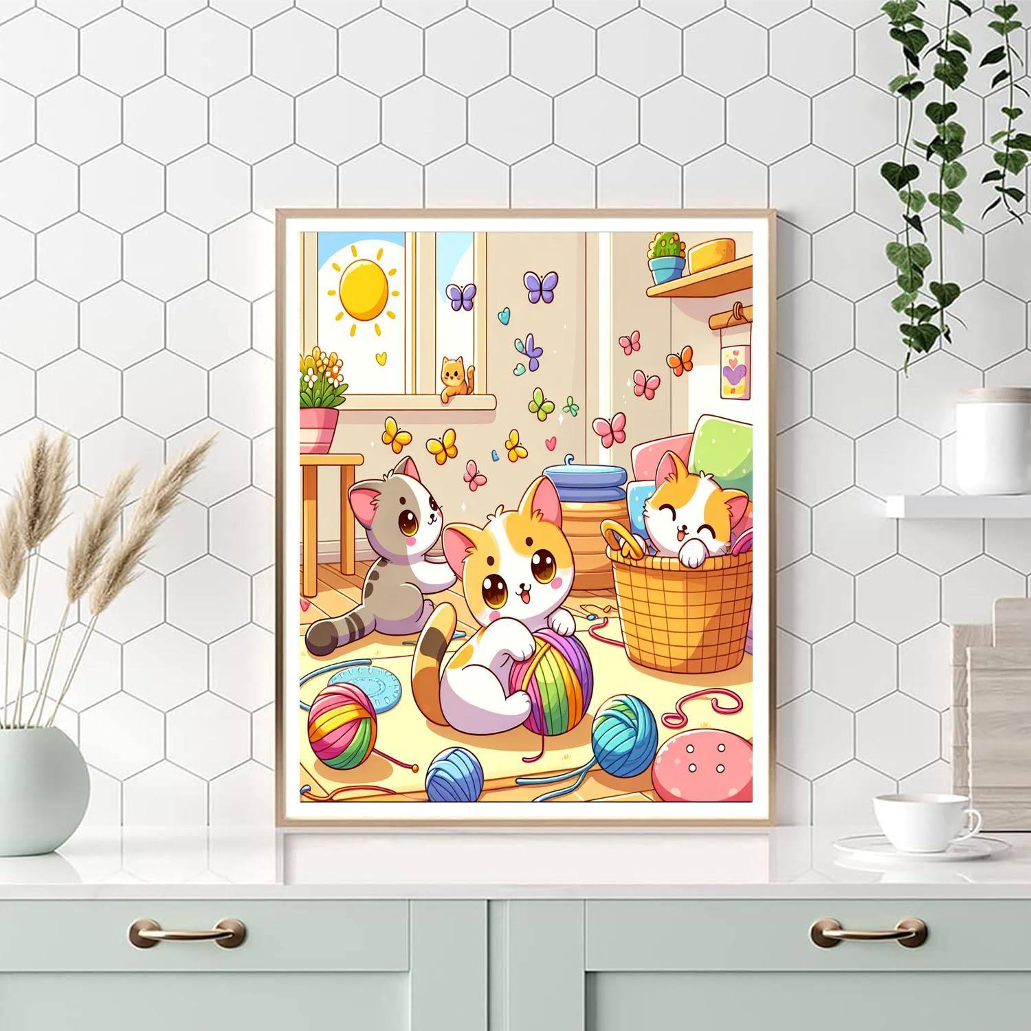 Kooky Kittens Painting Number Kit