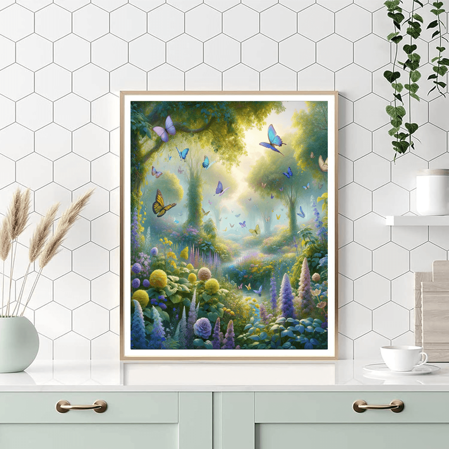 Butterfly Garden Bliss Number Painting