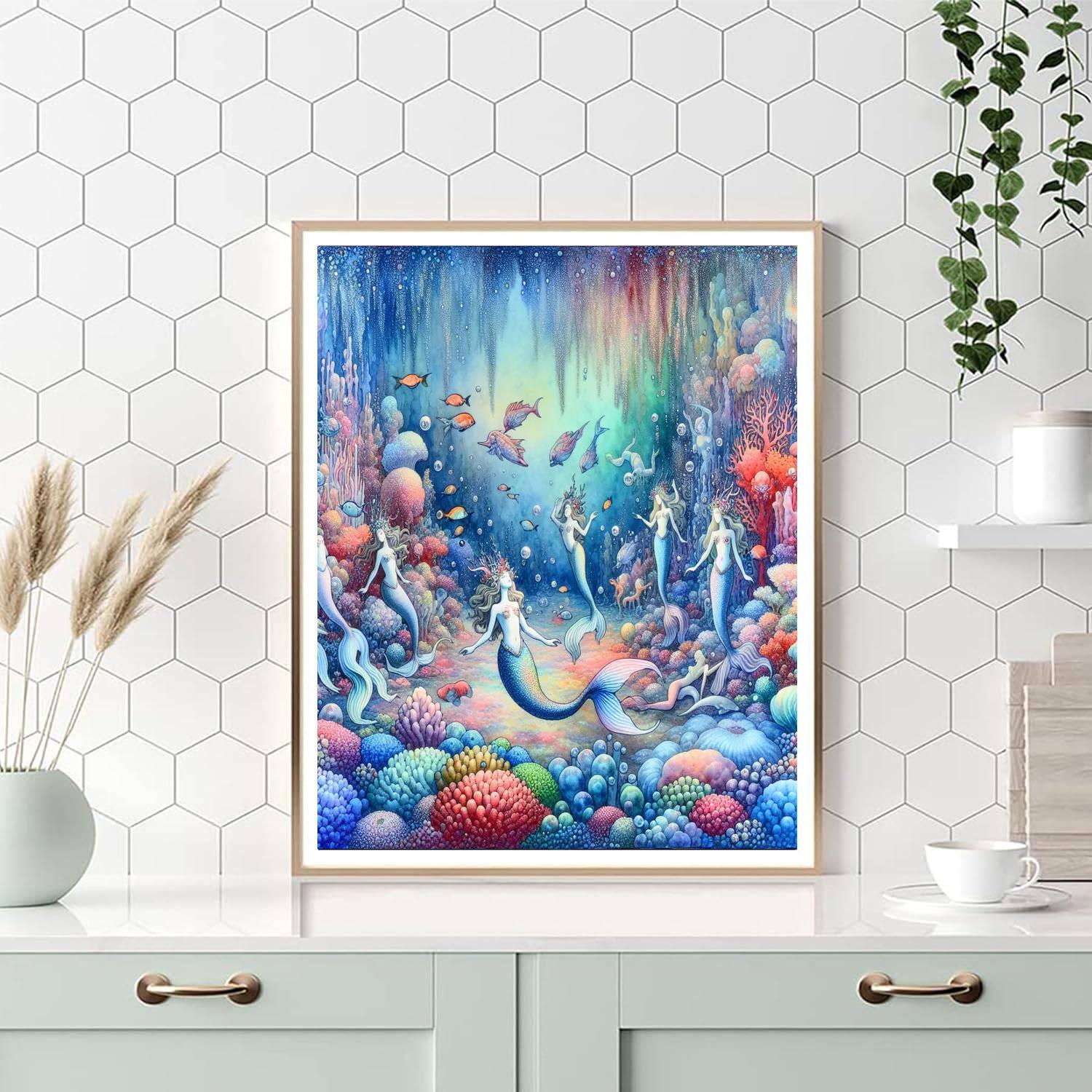 Mermaid's Ocean Melody Paint By Number