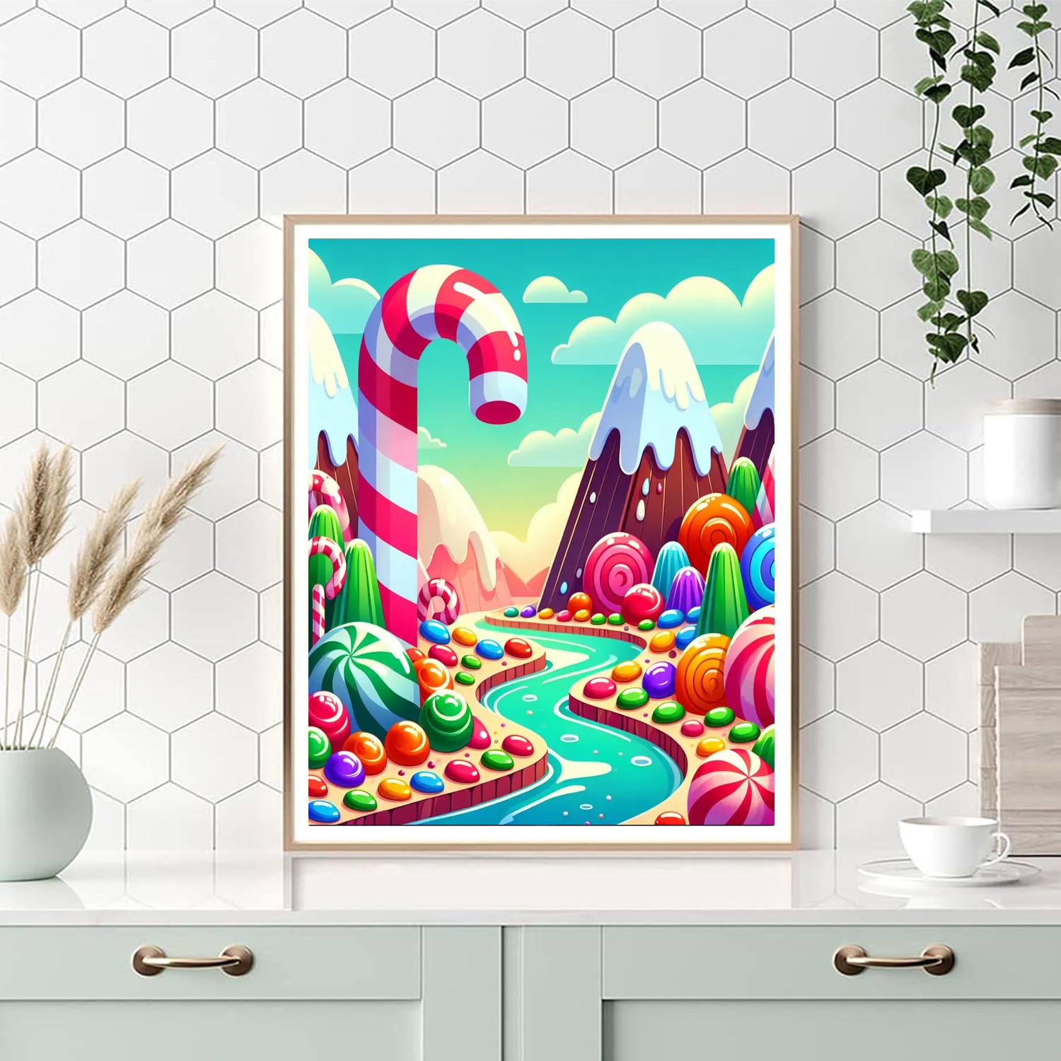 Enchanting Candyland DIY Paint By Numbers