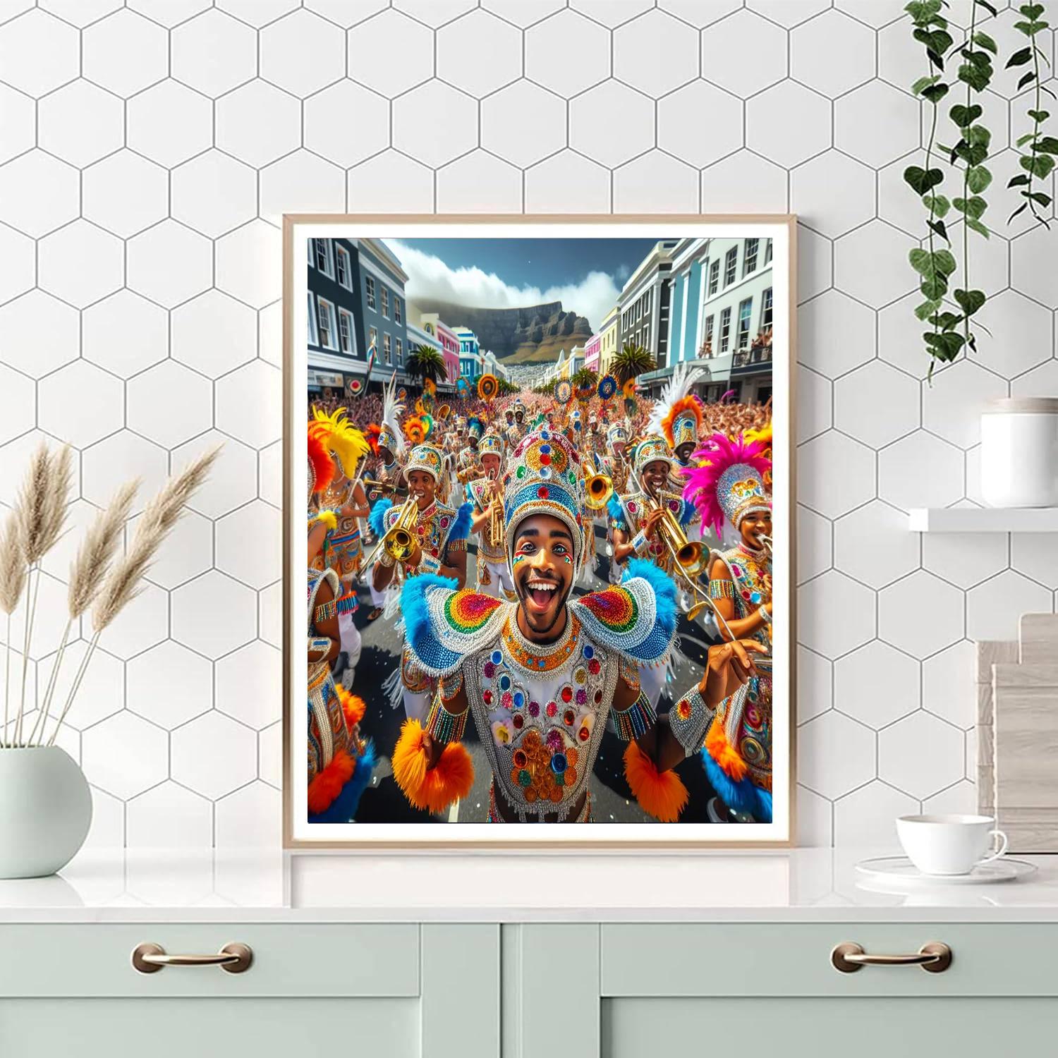 Kaapse Klopse - Cape Town, South Africa Number Painting