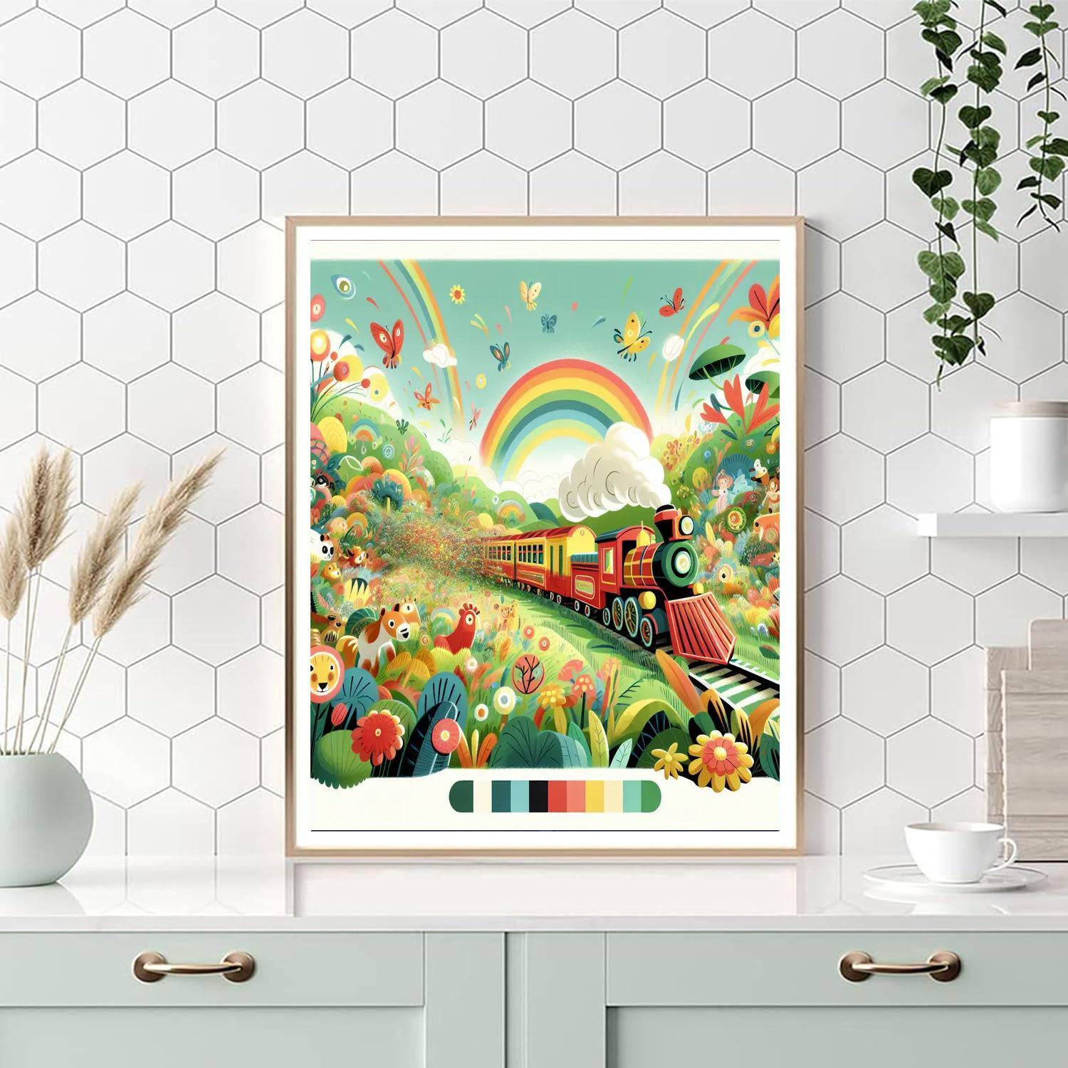 Whimsical Train Journey Paint By Numbers