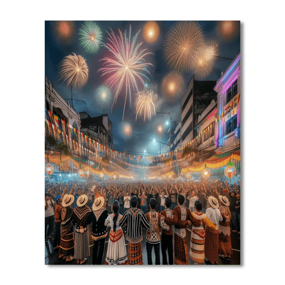 Karnaval Kembang Api Paint By Numbers Art