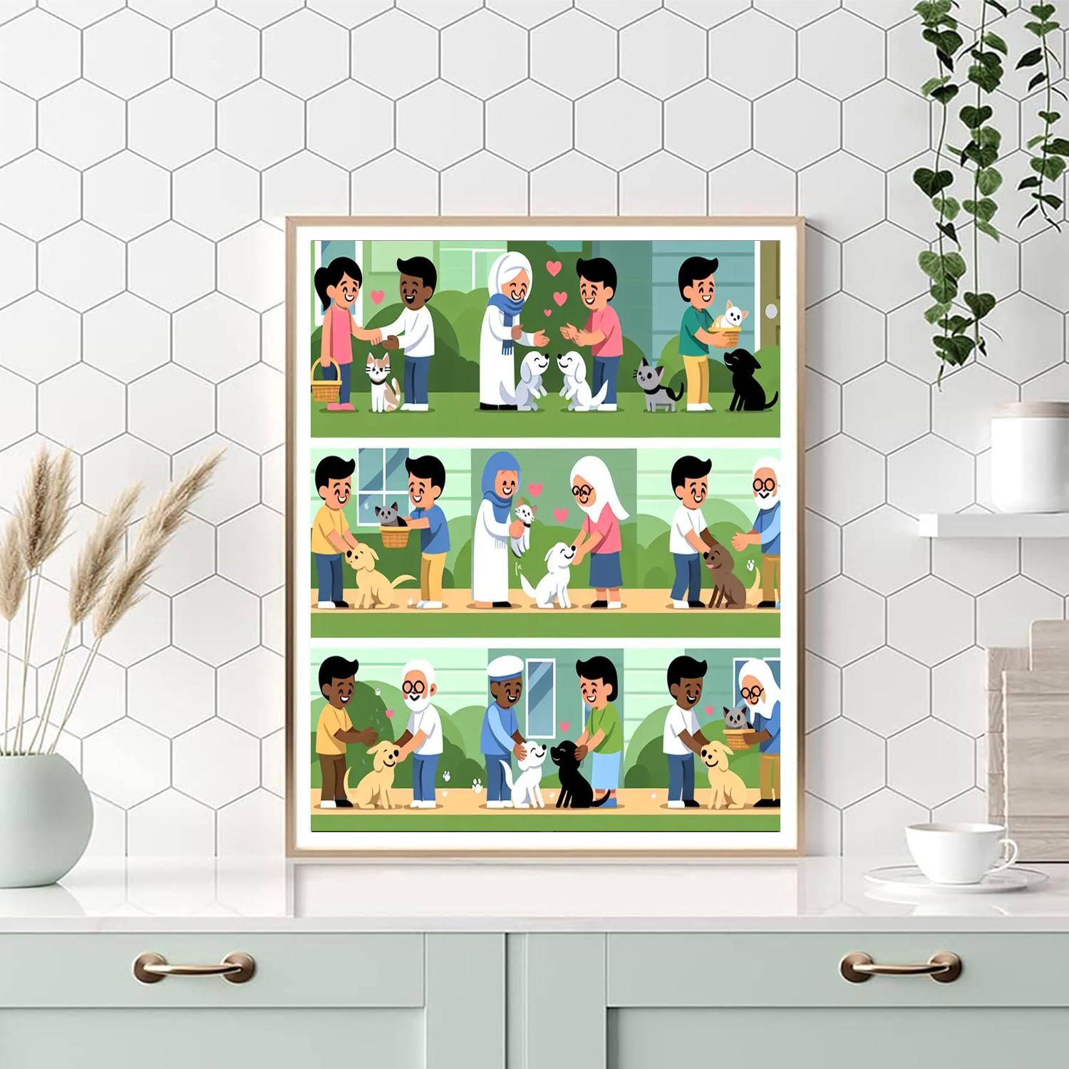 Adventurous Pet Rescue Paint By Numbers Art