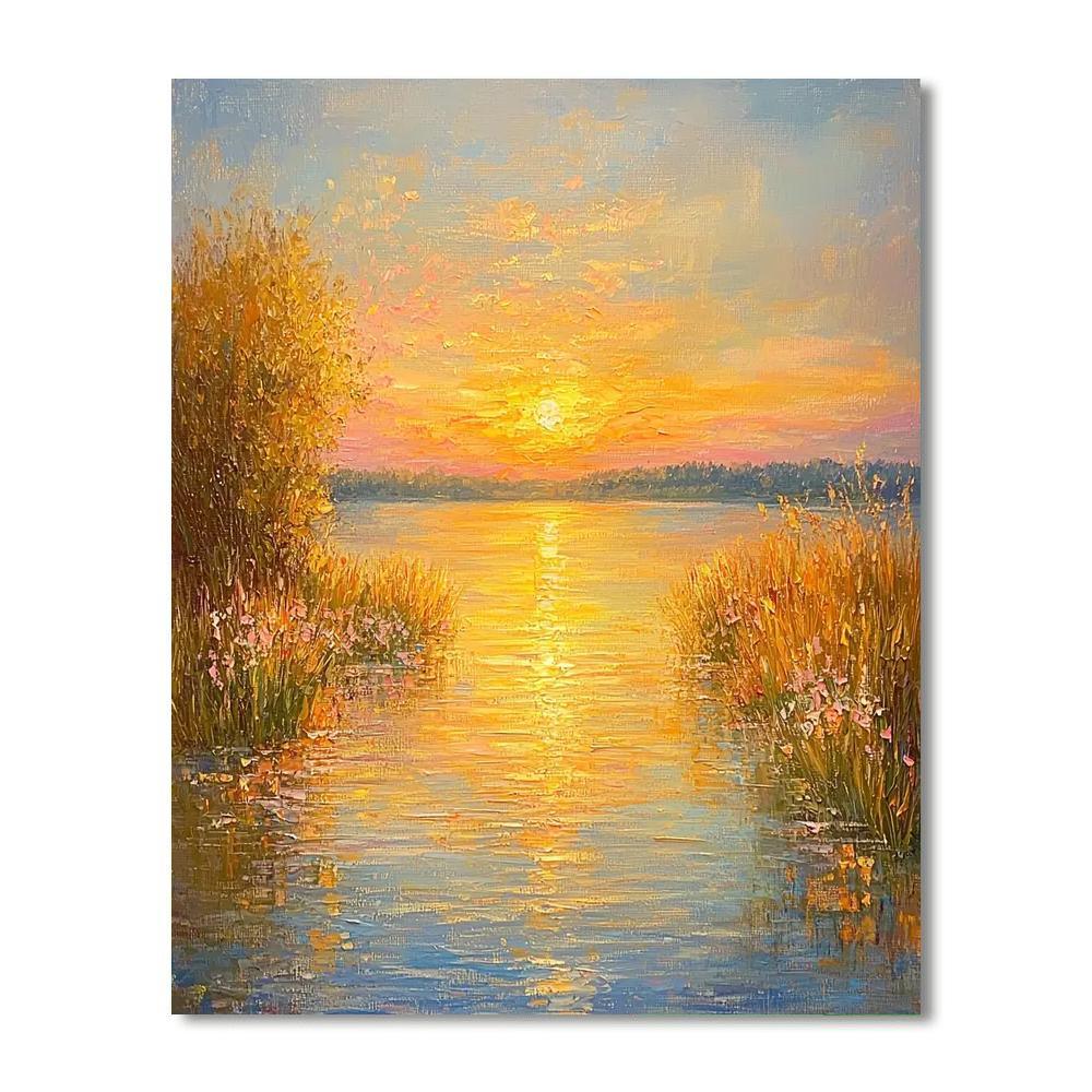 Claude Monet Inspired Golden Hour On The Seine  Paint By Numbers Kits