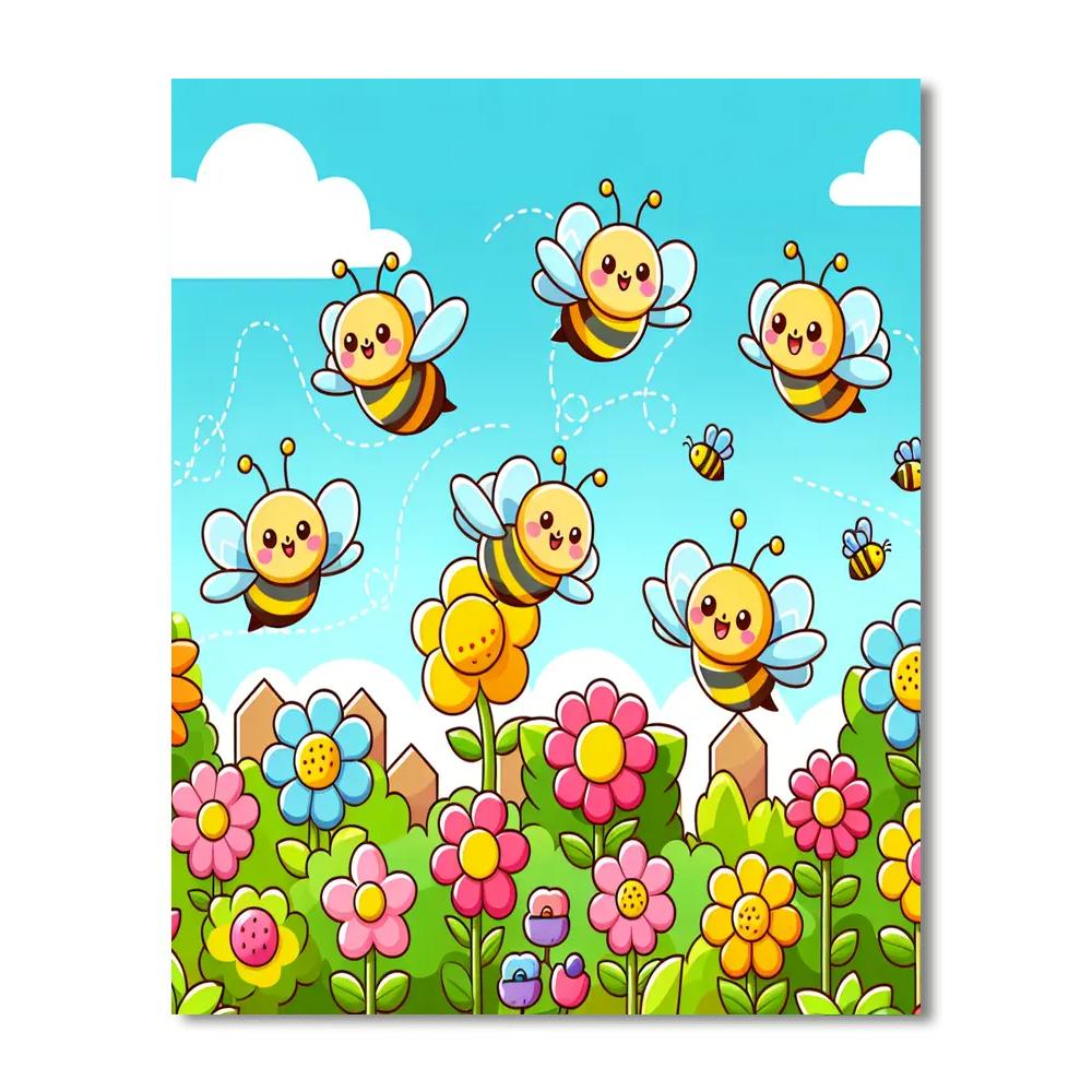 Busy Bees' Adventure Painting Number Kit