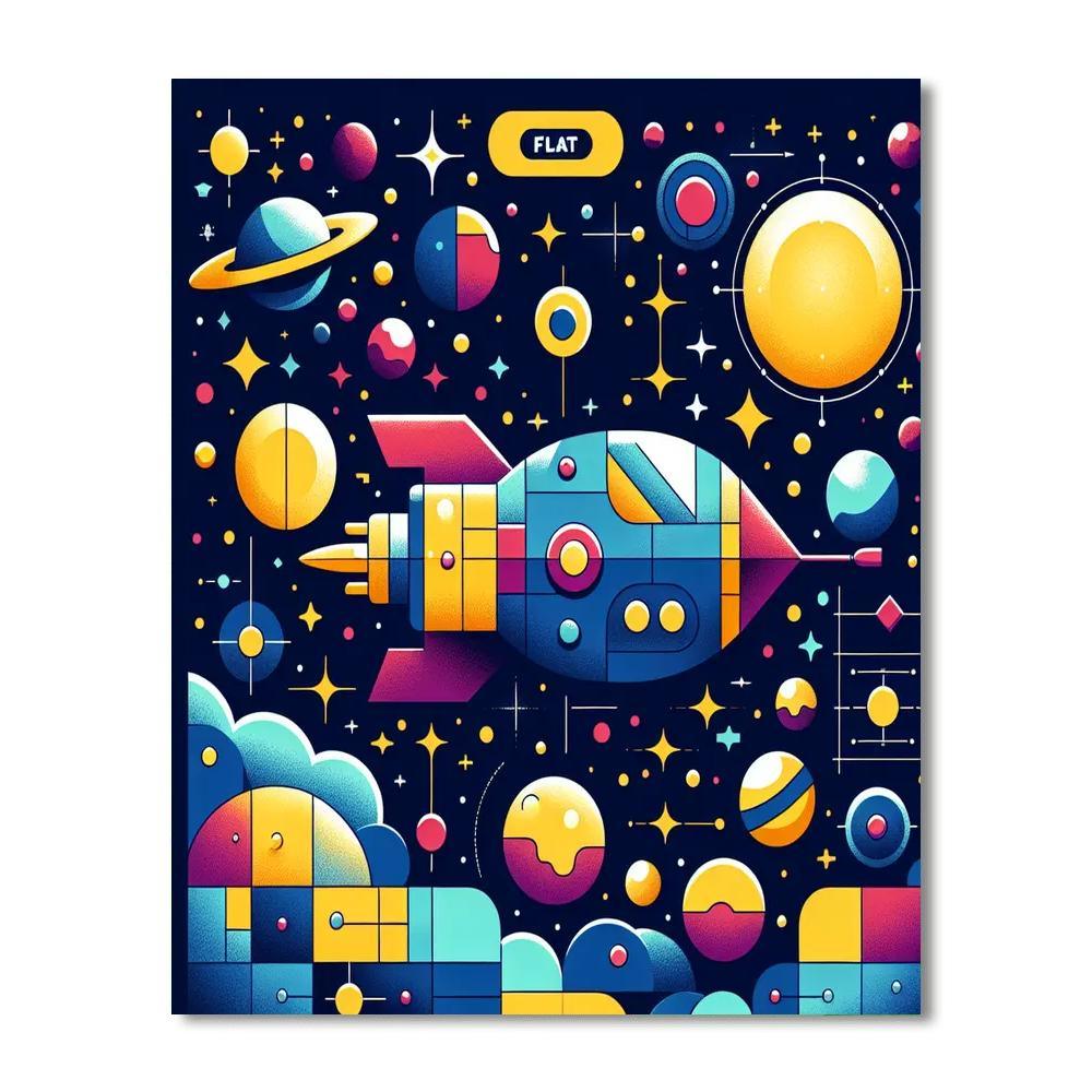 Space Galaxy Explorer Paint By Numbers Art