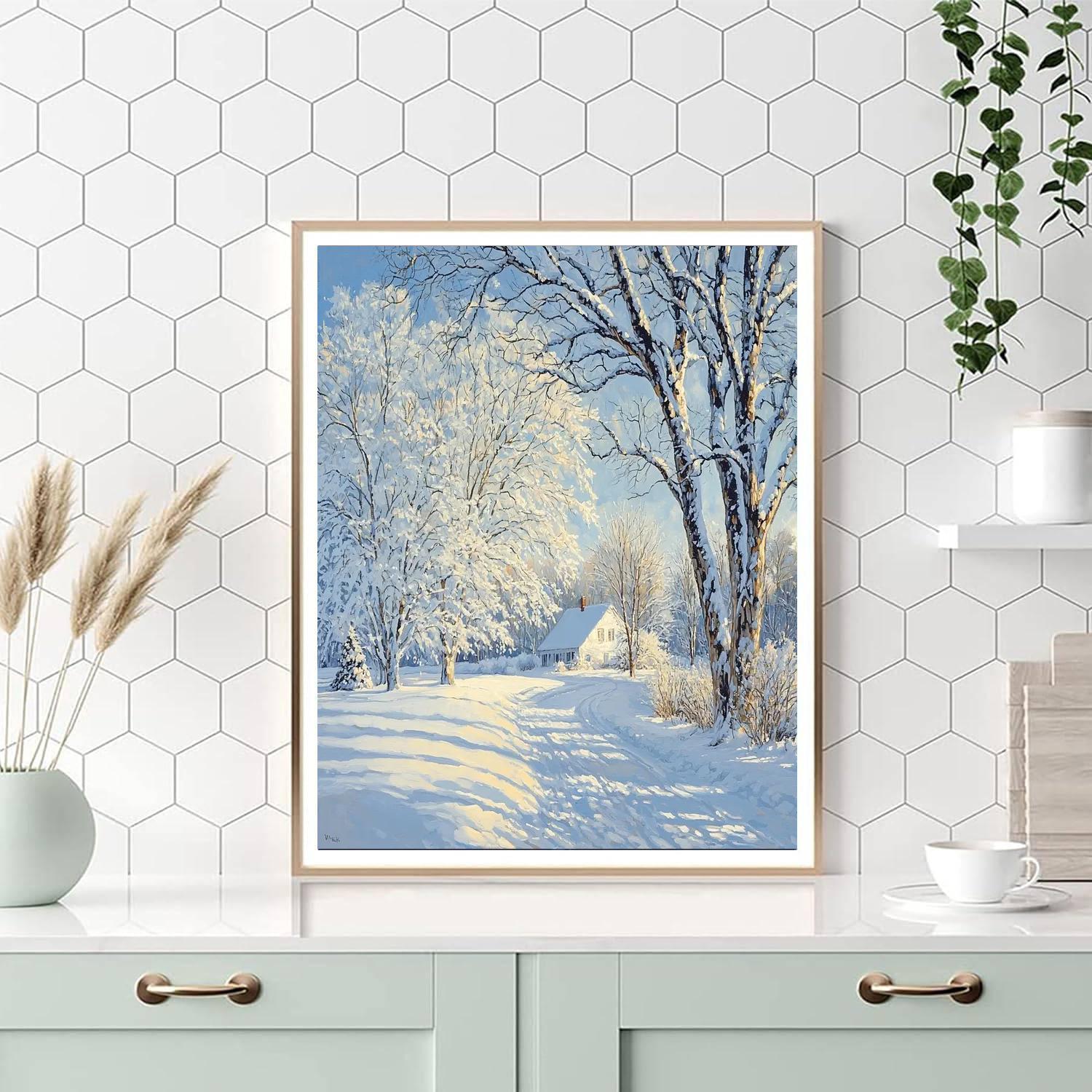 Andrew Wyeth Inspired Frosted Enchantment  Number Painting