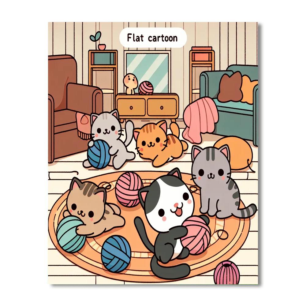 Mischievous Kitten Club Paint By Numbers