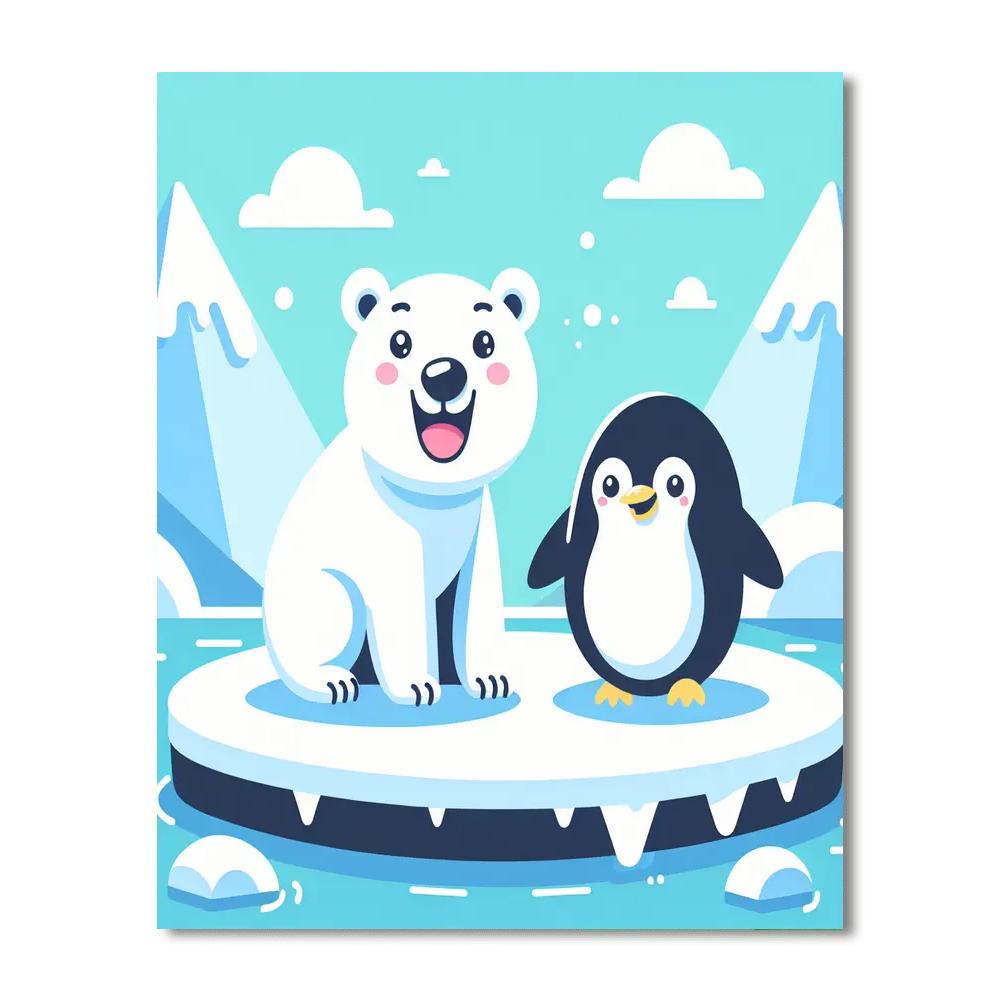 Arctic Friends Chill Out DIY Paint By Numbers