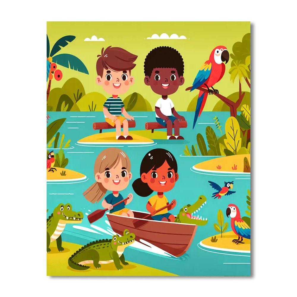 Jungle River Cruise Paint By Numbers