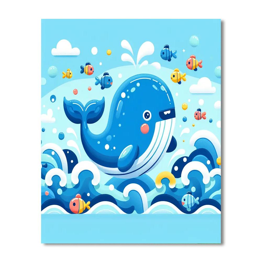 Bouncy Whale Paint By Number