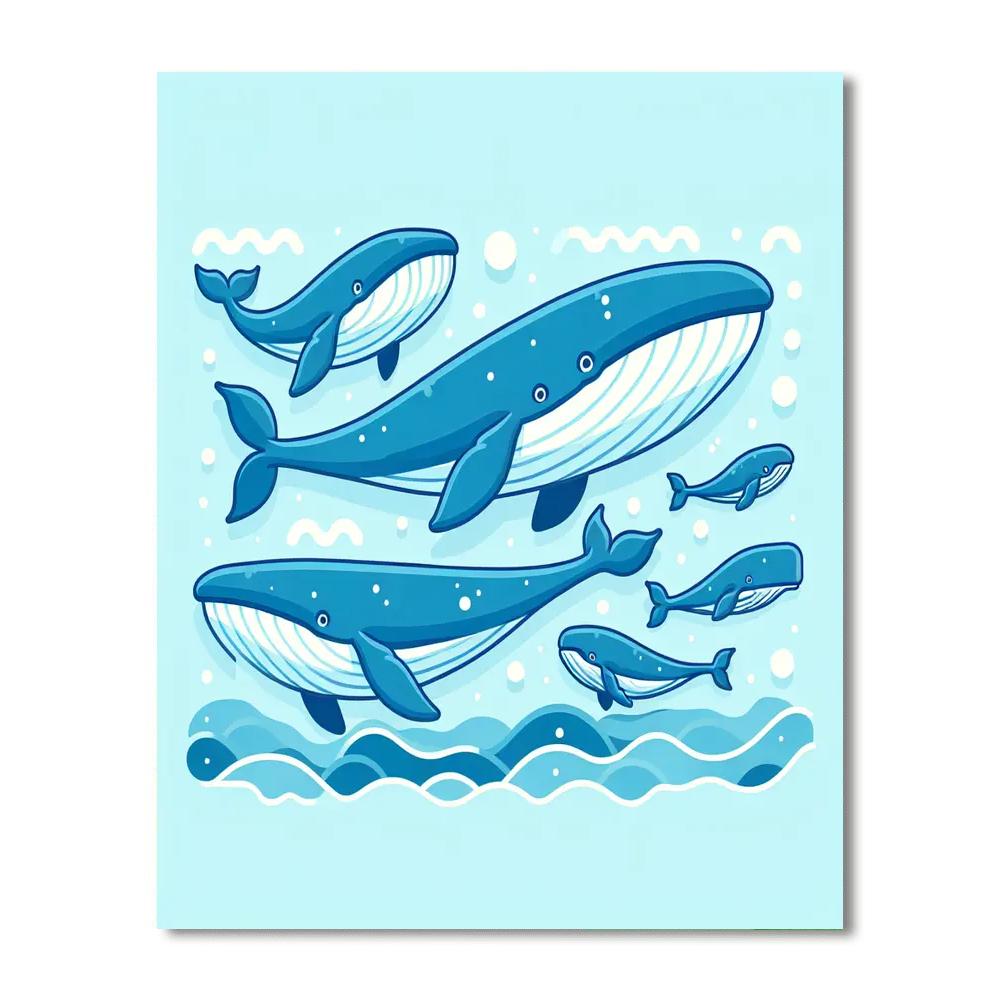 Whale Song Safari Painting By Numbers Kit