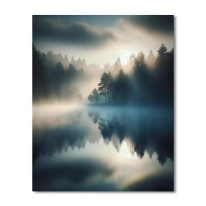 Quiet Lake At Dawn Paint By Numbers Art