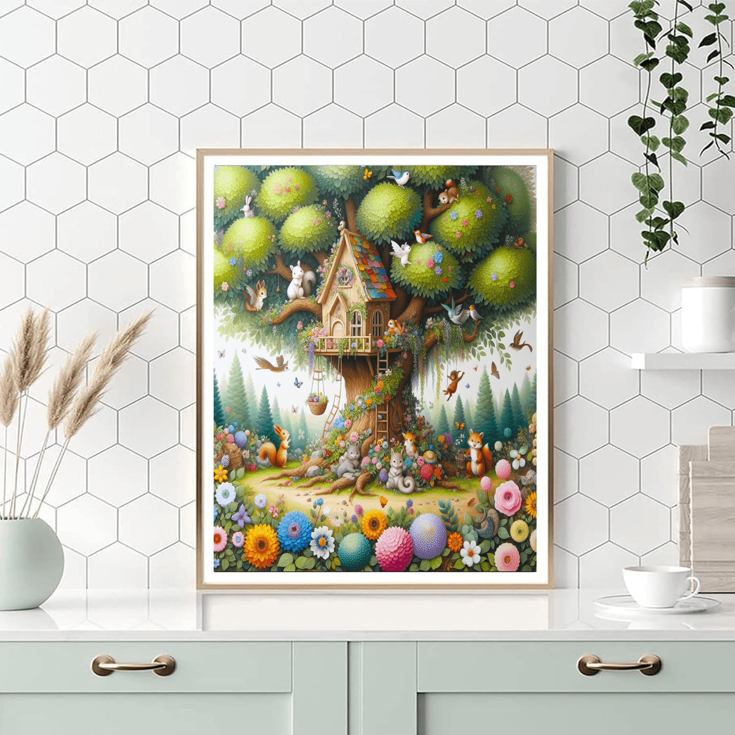 Whimsical Treehouse Adventures Paint By Numbers Art