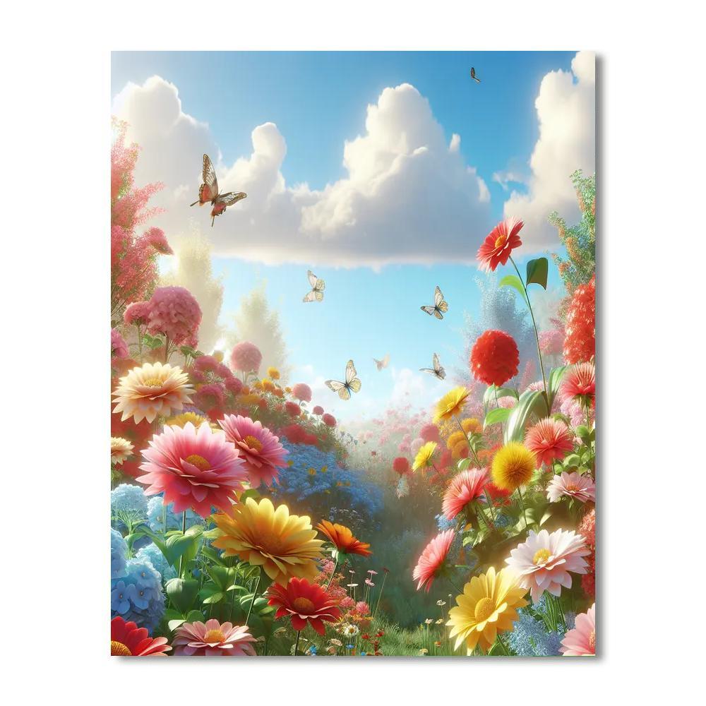 Sunny Flower Patch DIY Paint By Numbers