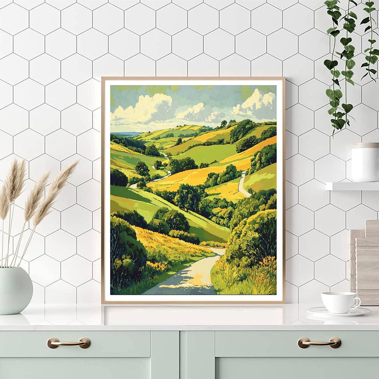 Paul Cézanne Inspired Fields Of Tranquility  Paint By Numbers Art