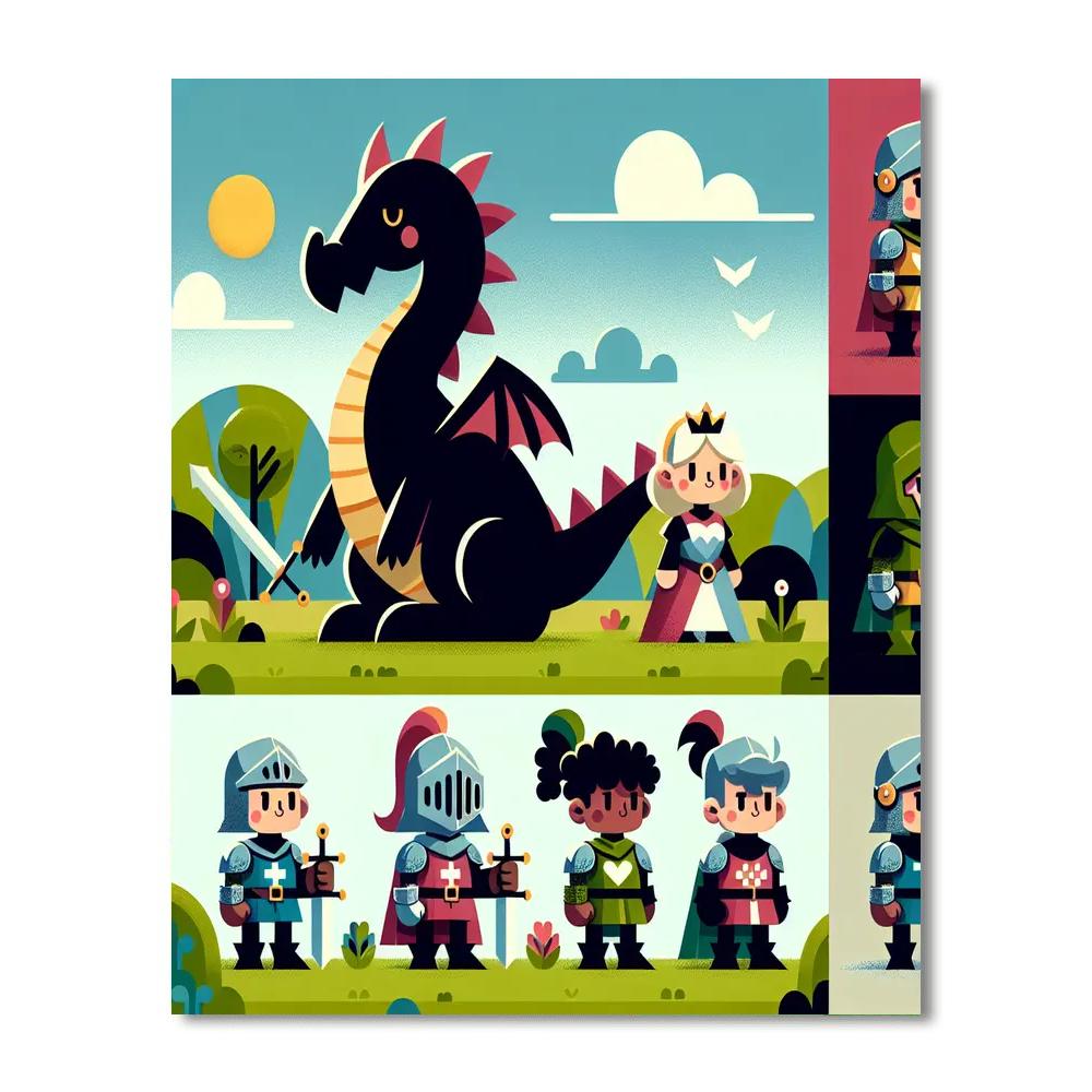 Medieval Dragon Legends Paint By Number