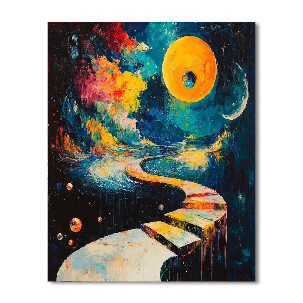 Salvador Dali Inspired Dali's Quantum Dreamscape  Numbered Painting Kits