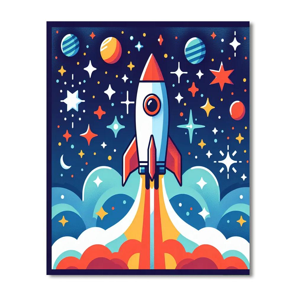 Space Race Numbered Painting Kits
