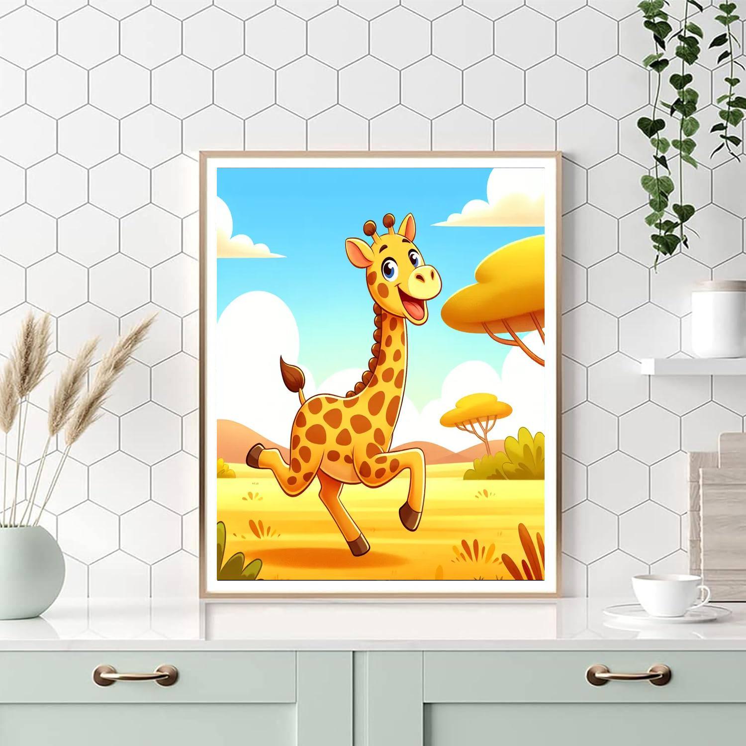 Galloping Giraffe Paint By Numbers