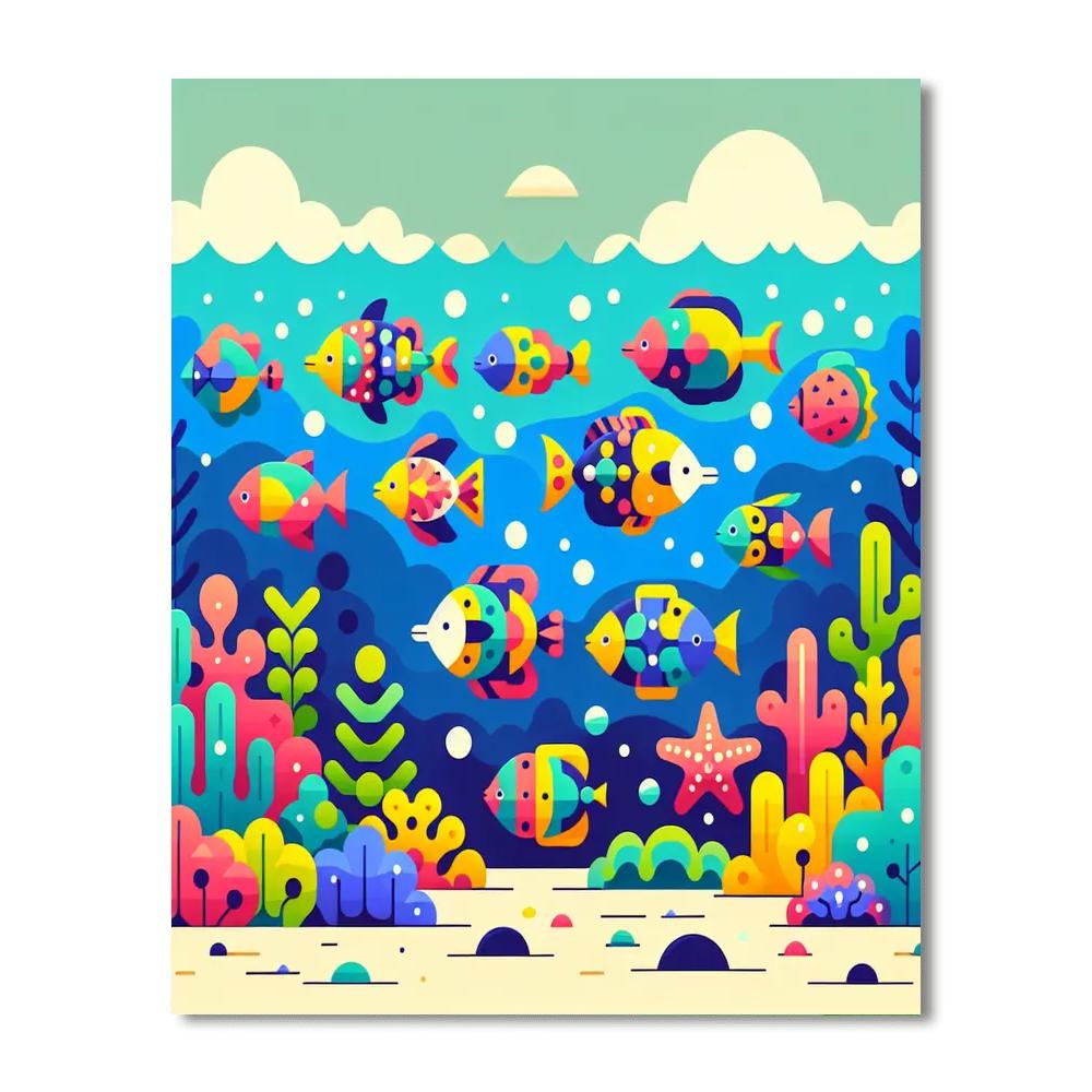 Lively Lagoons Numbered Painting Kits