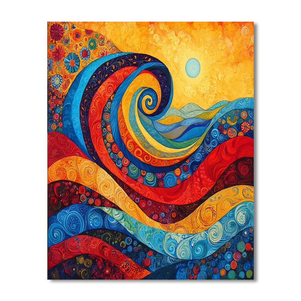 Frida Kahlo Inspired Tidal Waves Of Heritage  Numbered Painting Kits