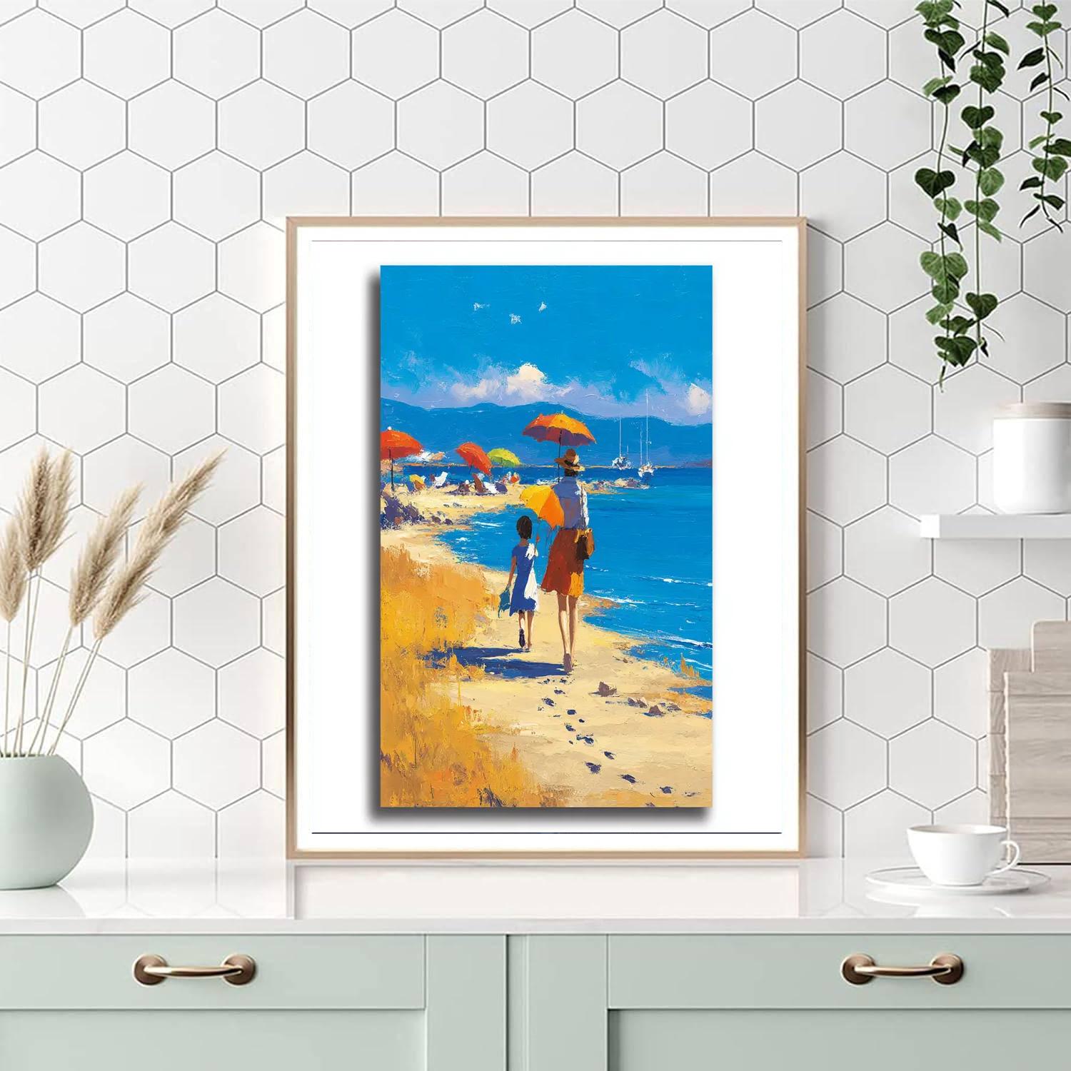 Seaside Memories With Mom DIY Paint By Numbers