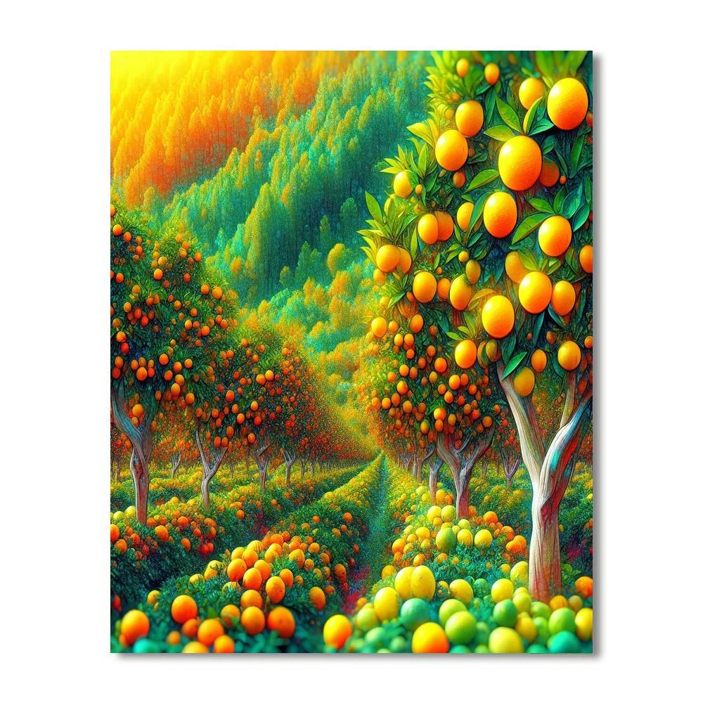 Citrus Orchard Delight Painting Number Kit