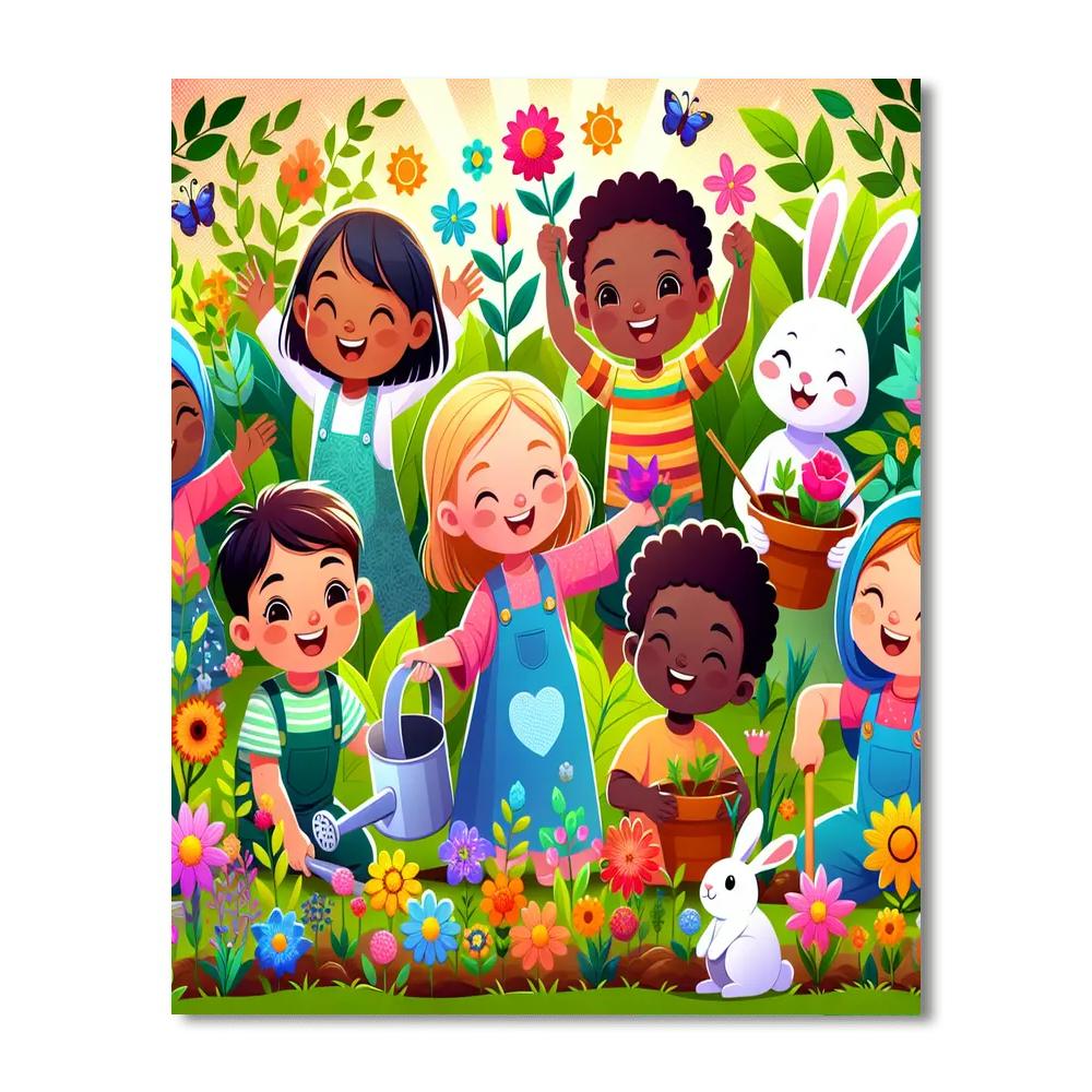 The Whimsical Garden Painting Number Kit