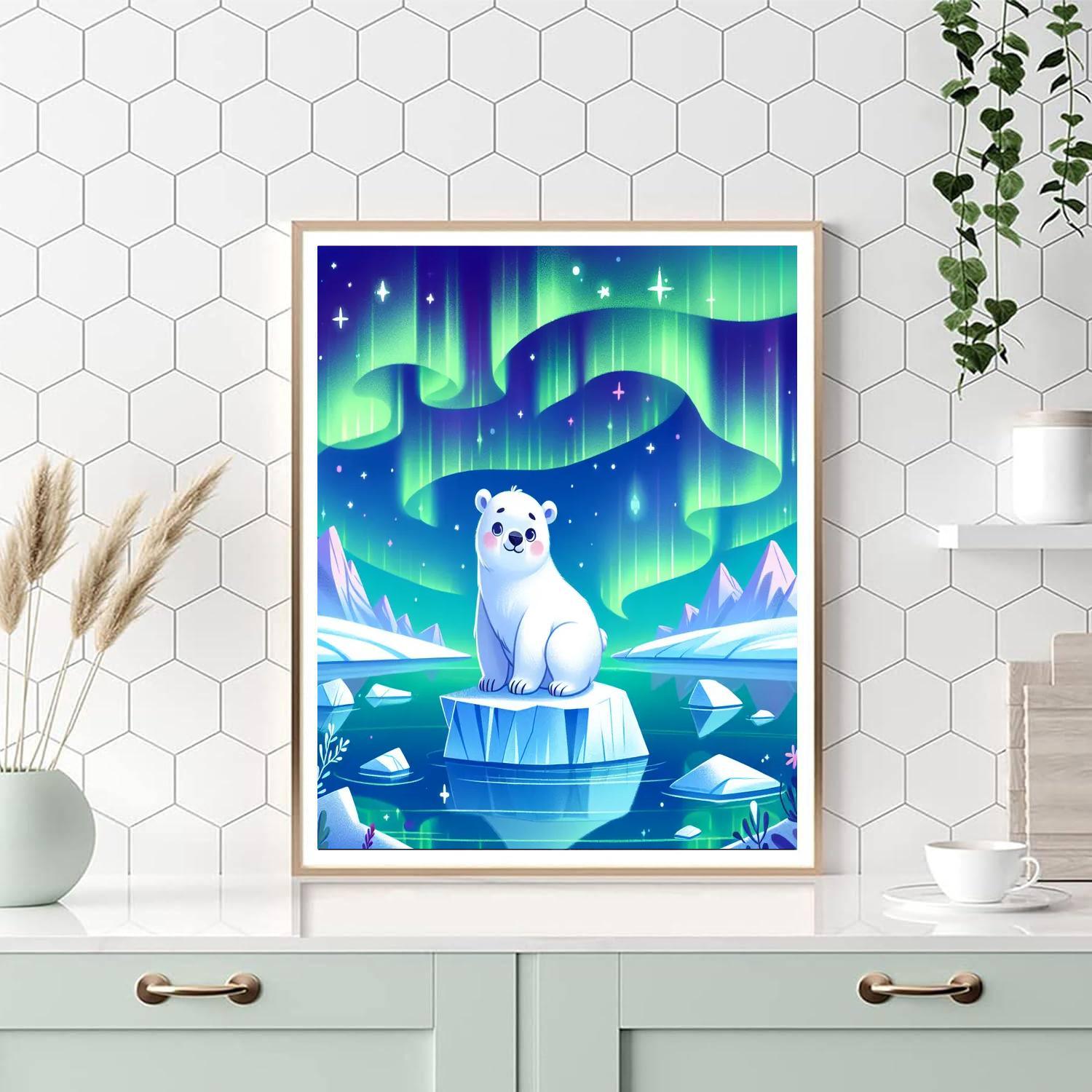 Polar Bear Paradise Number Painting
