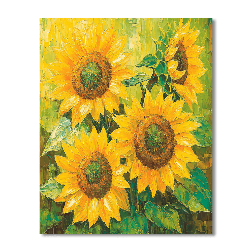 Van Gogh Inspired Sunflower Reverie  Paint By Numbers Art