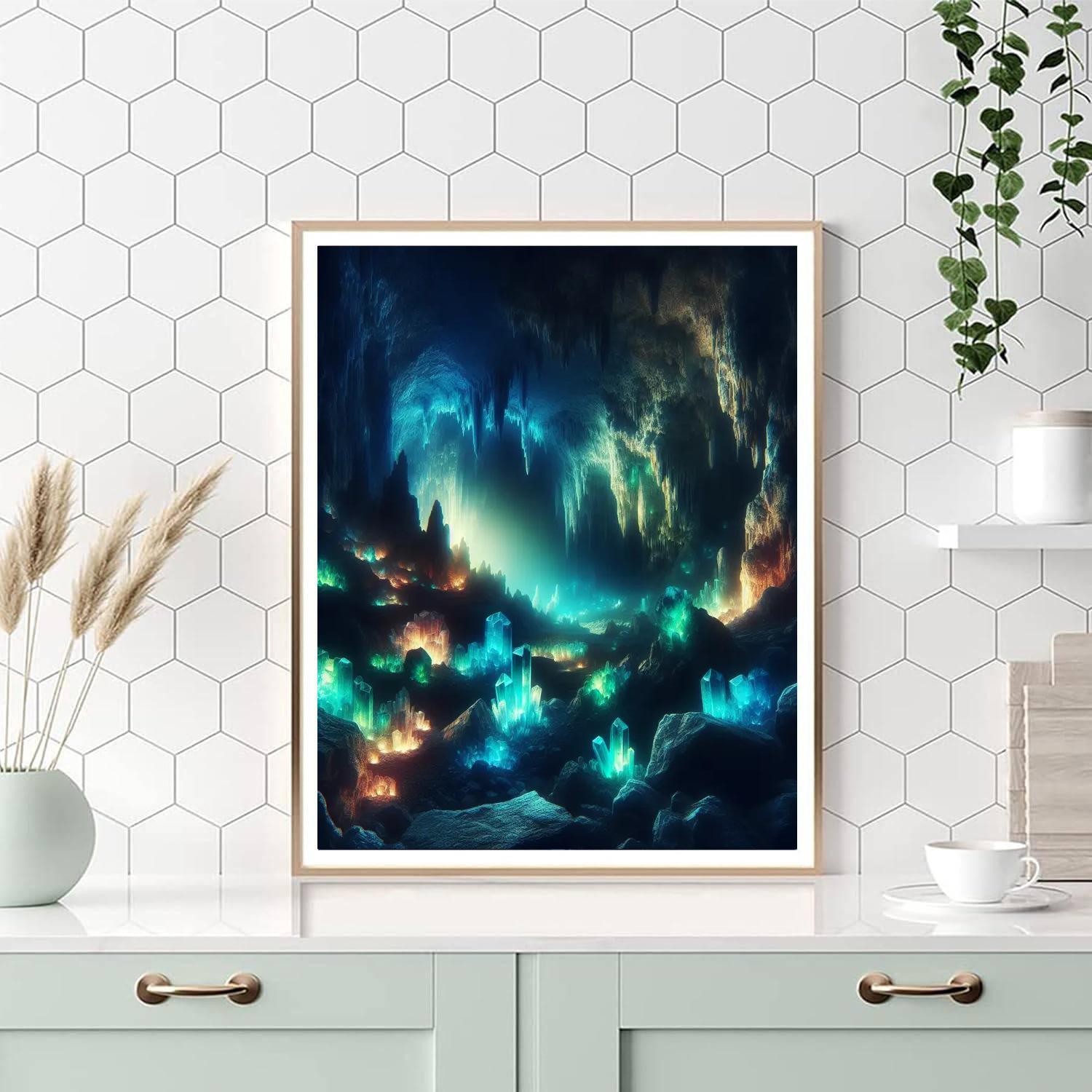 Glimmering Cavern Mystery Paint By Number