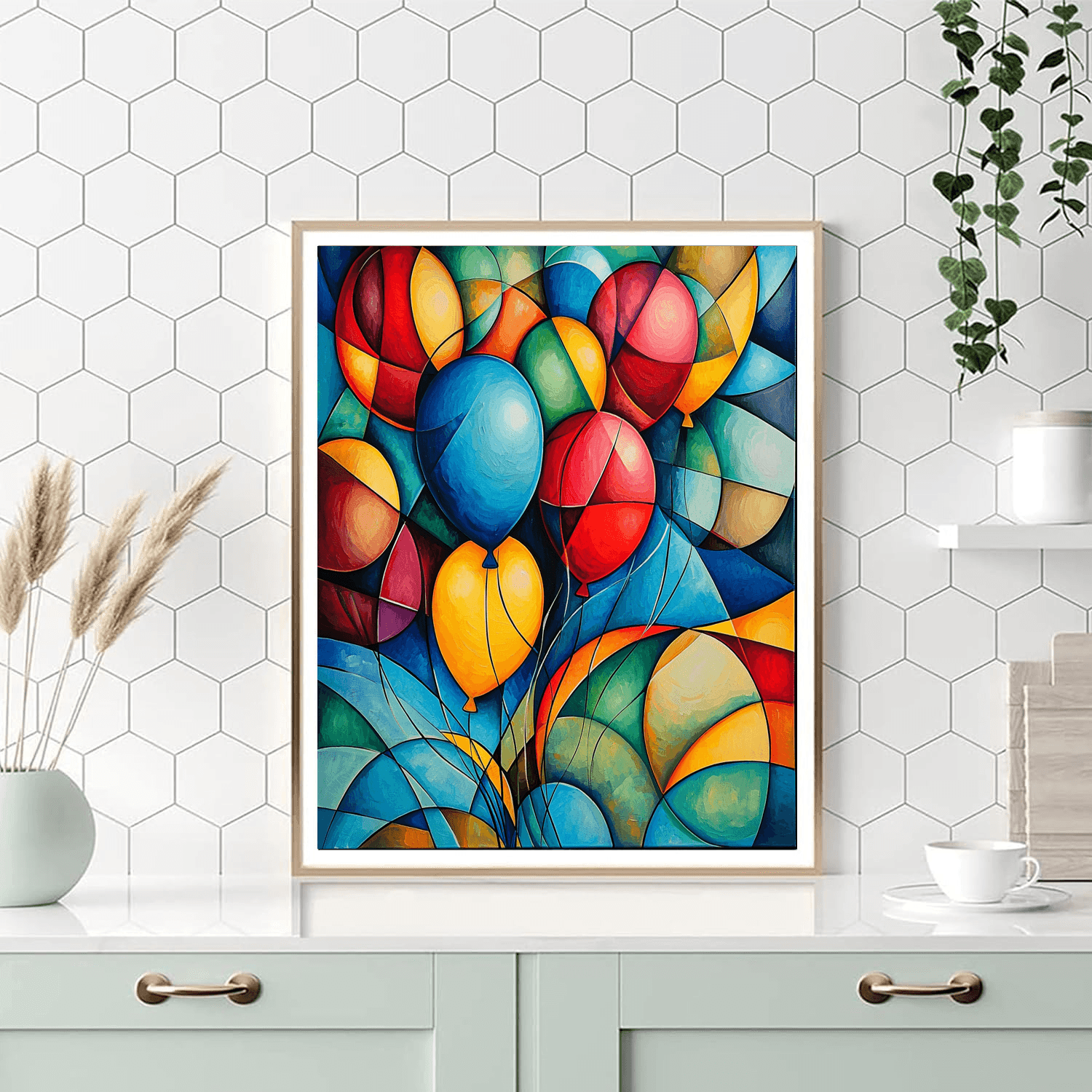 Wassily Kandinsky Inspired Balloons In Abstract  Painting Number Kit