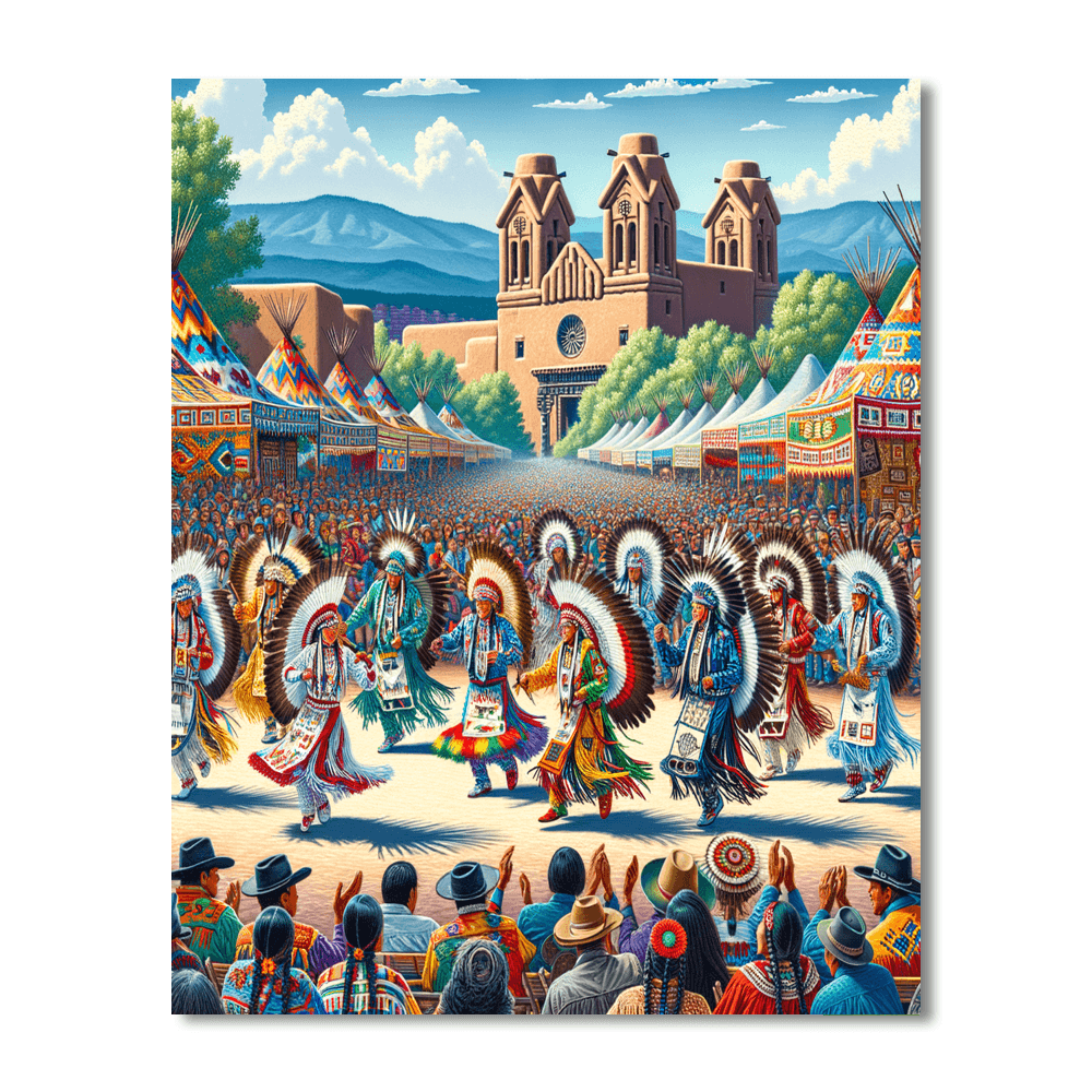 The Taos Pueblo Powwow Paint By Color
