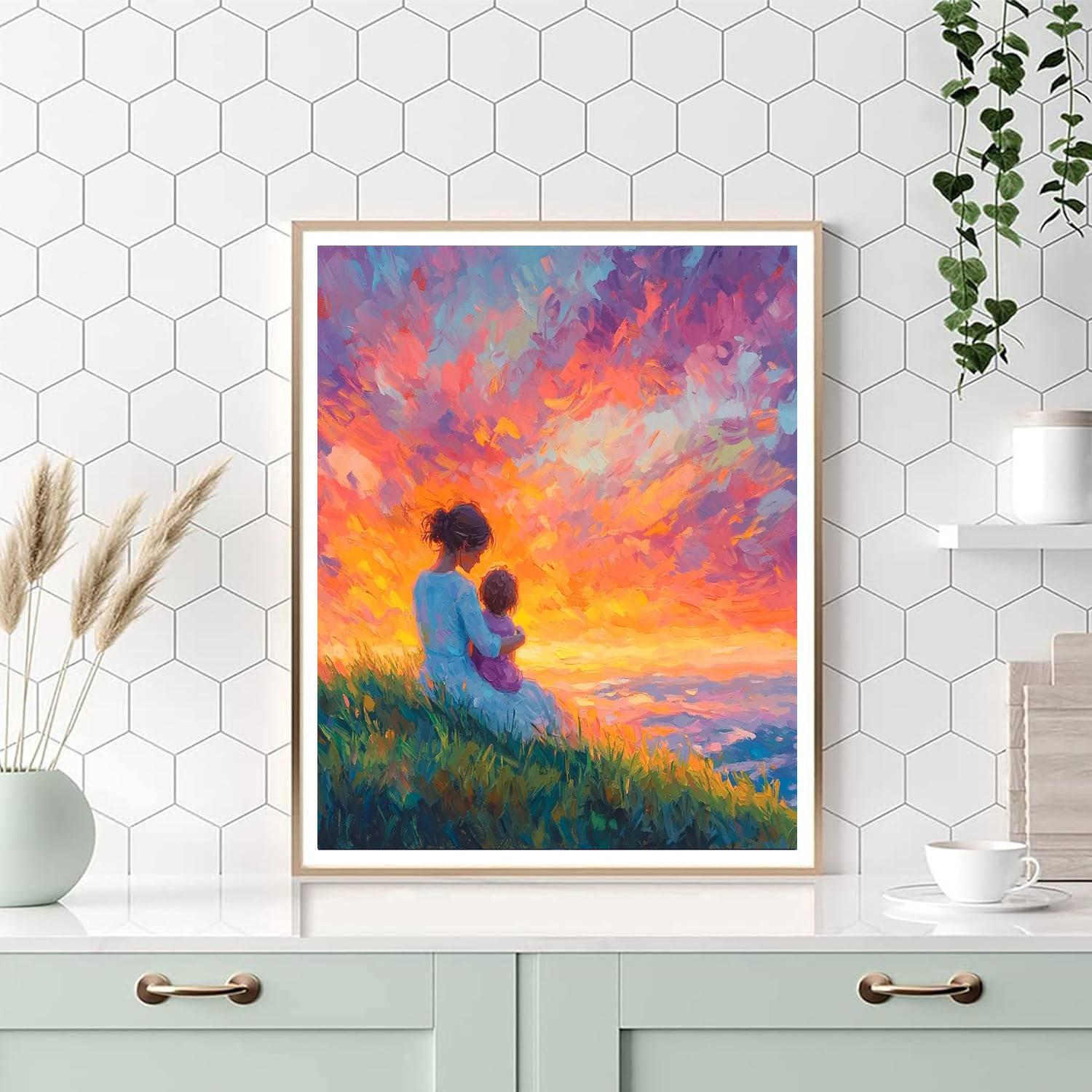 Sunset Serenade Of Love Number Painting