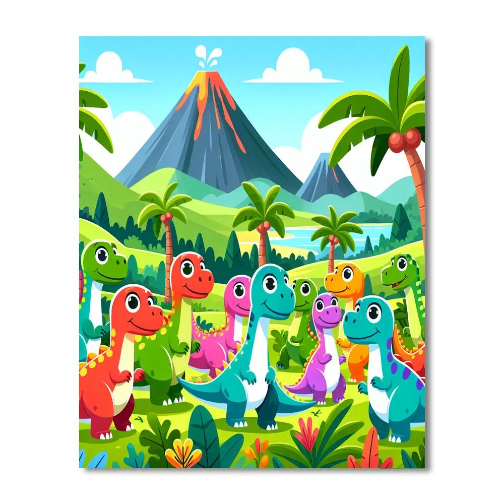 Friendly Dino Explorers Paint By Numbers Kits