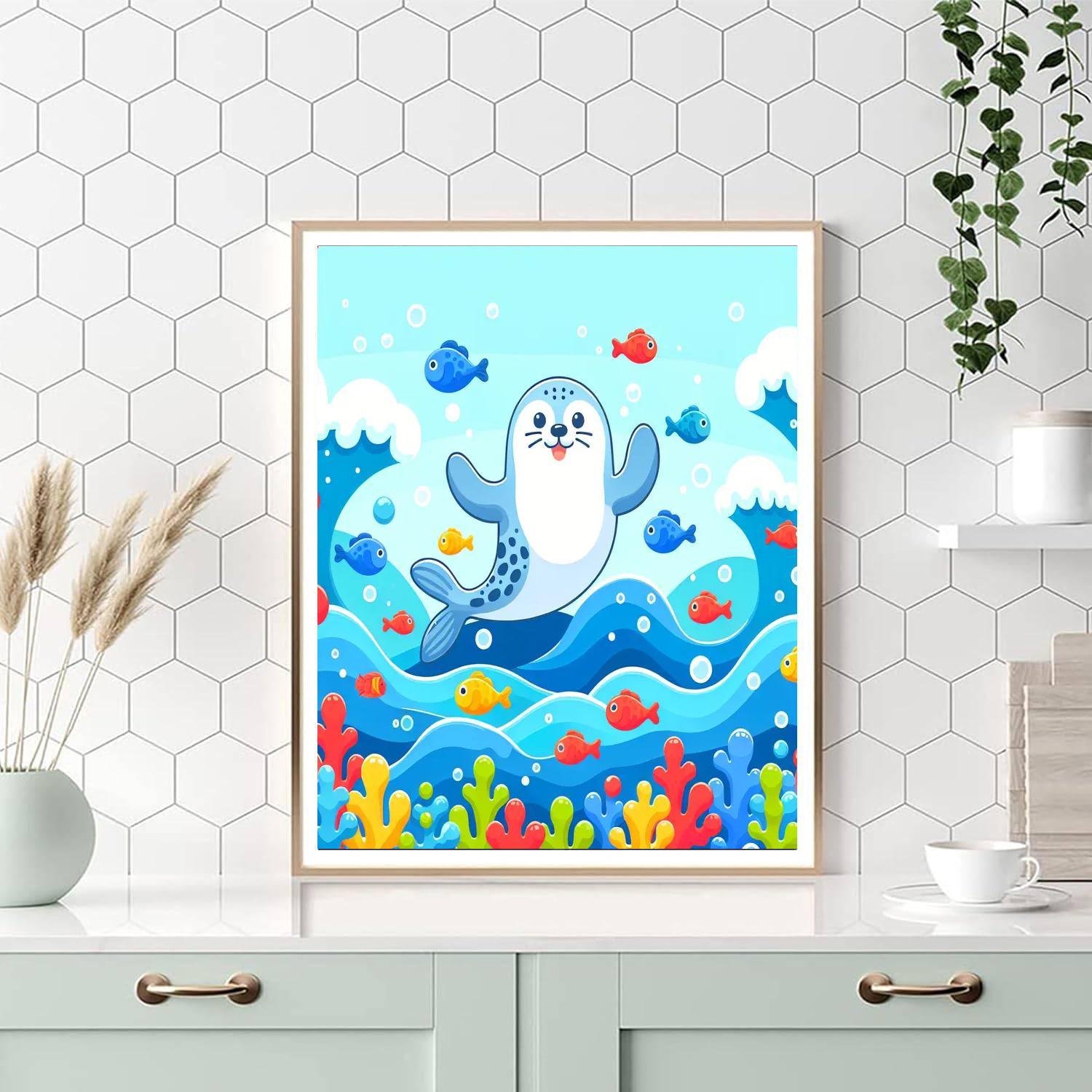 Silly Seals Painting By Numbers Kit