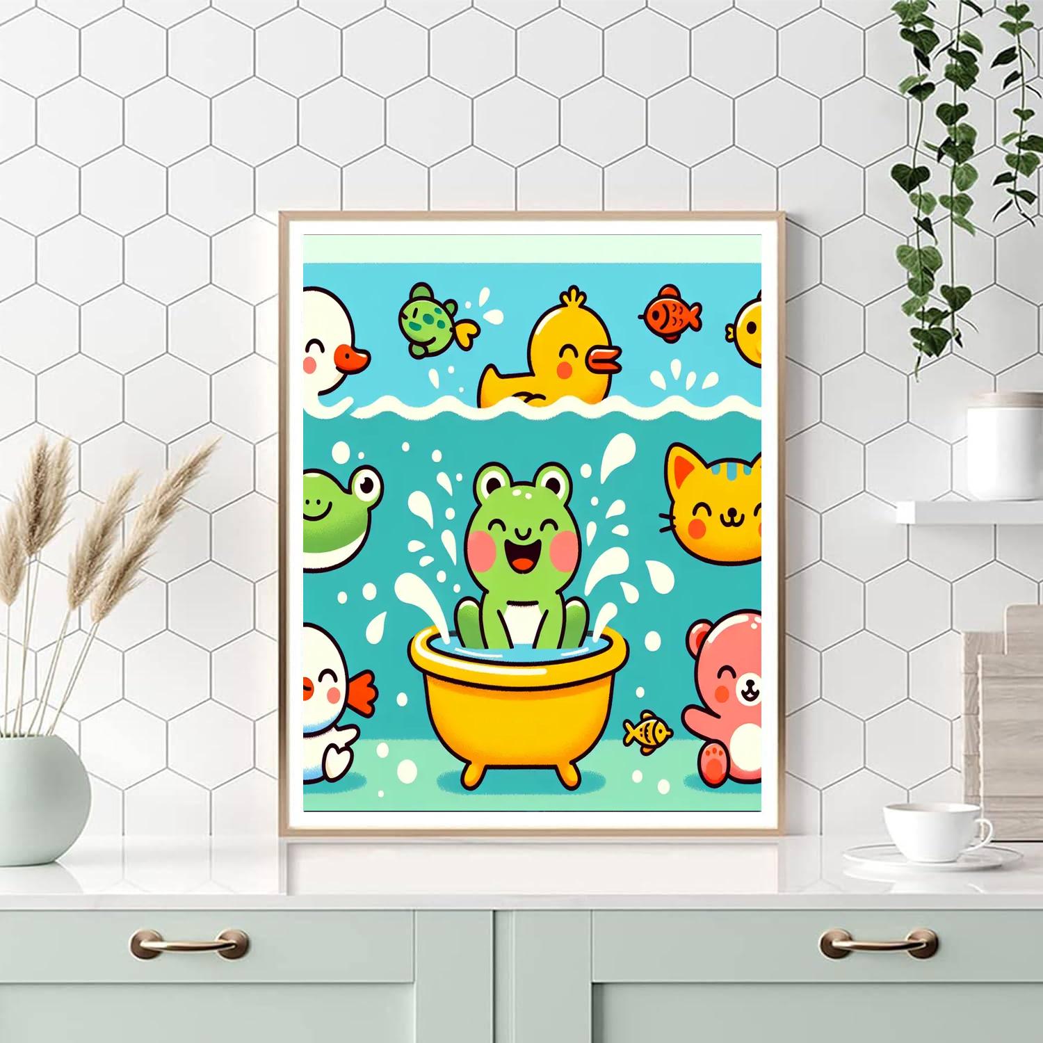 Bubbly Bath Time Pals Number Painting