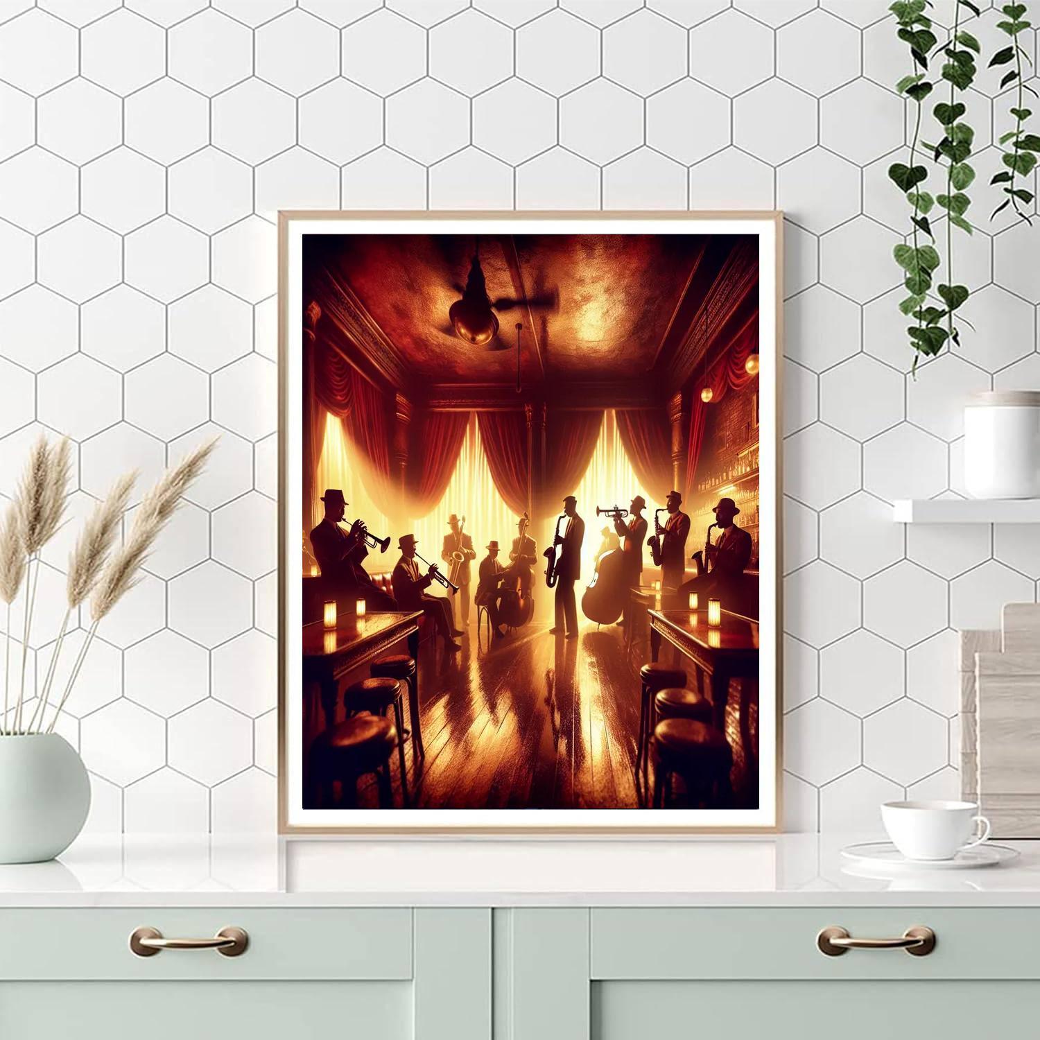 Vintage Jazz Club Vibes Paint By Color
