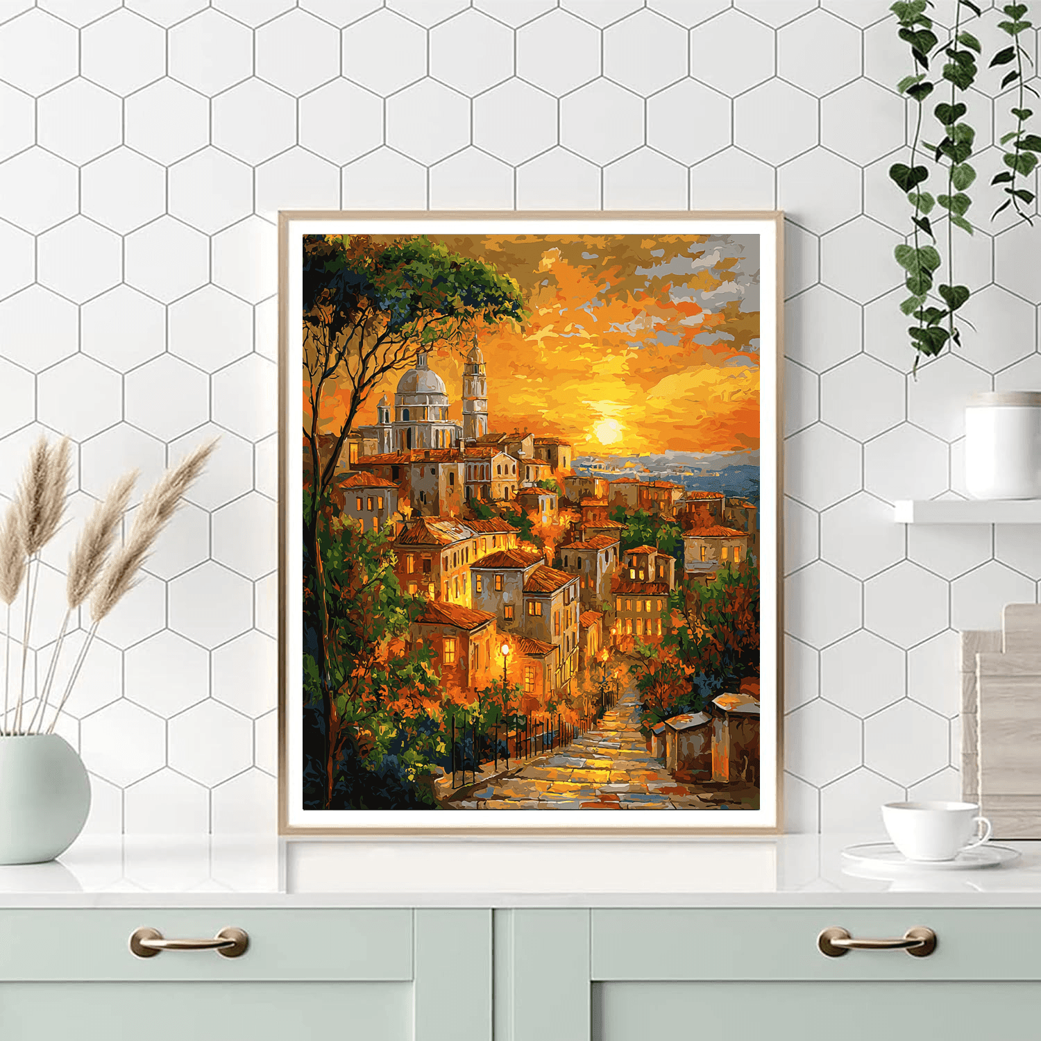 Leonardo Da Vinci Inspired Renaissance Citylights  Paint By Numbers Kits
