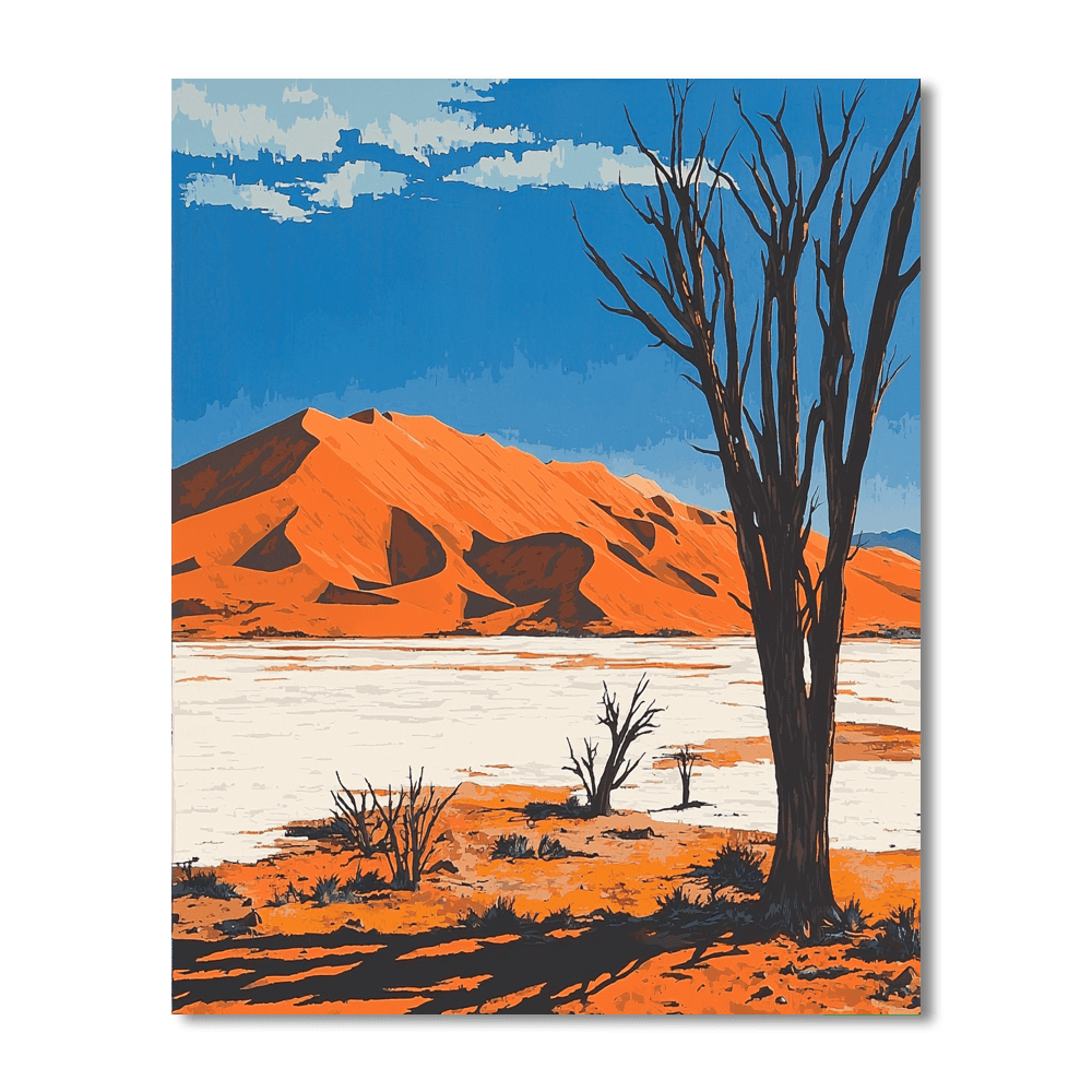 Namib Desert's Sossusvlei, Namibia Paint By Number