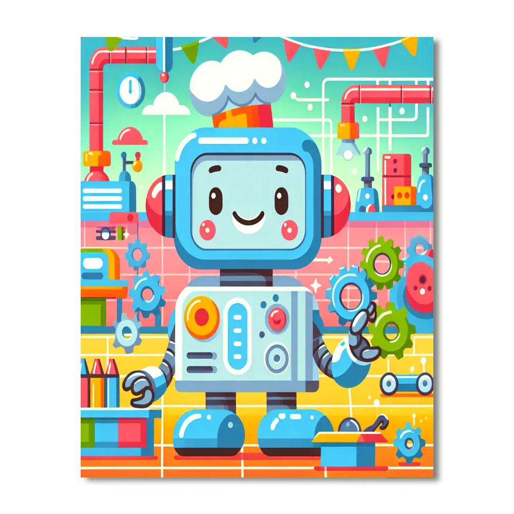 Robot Factory Exploration Paint By Numbers Kits