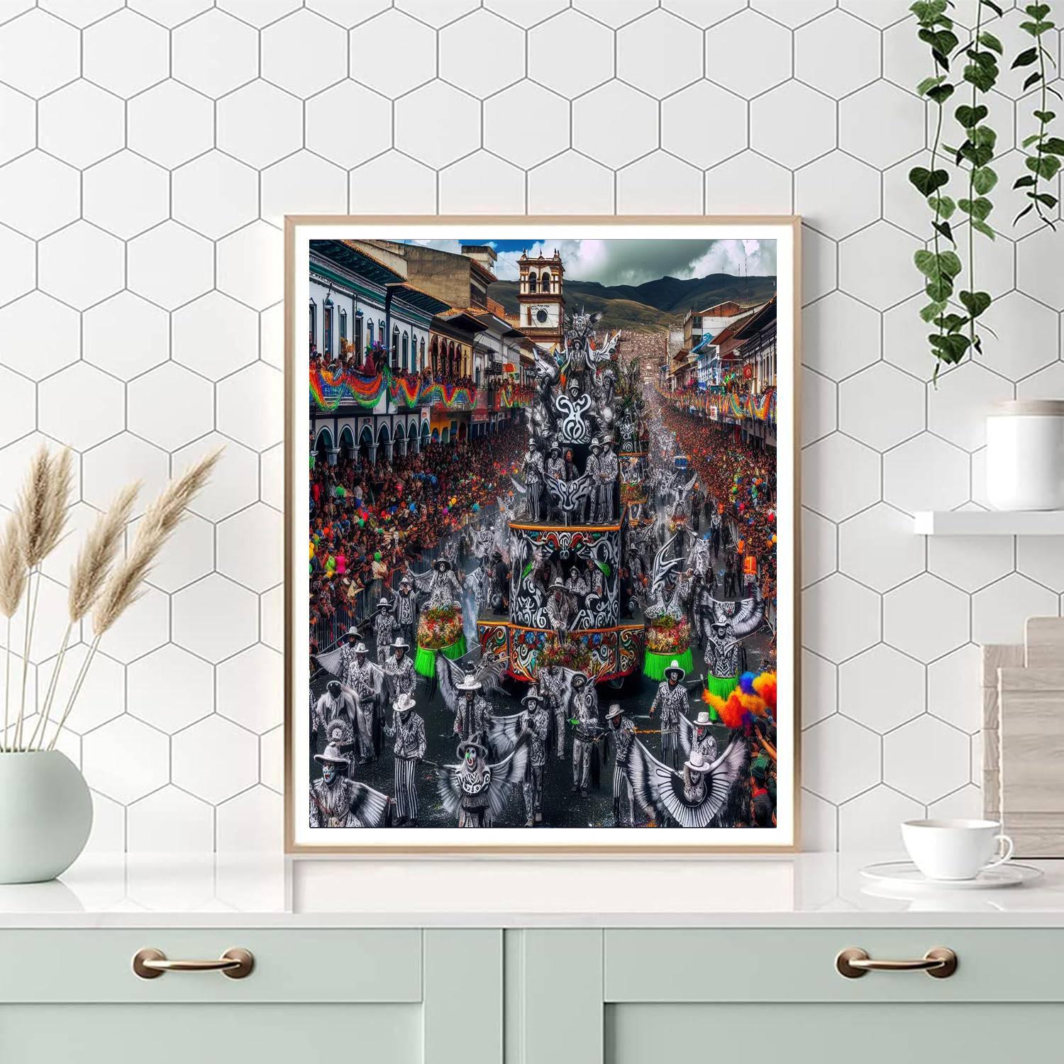 Carnaval De Negros Y Blancos - Colombia Number Painting