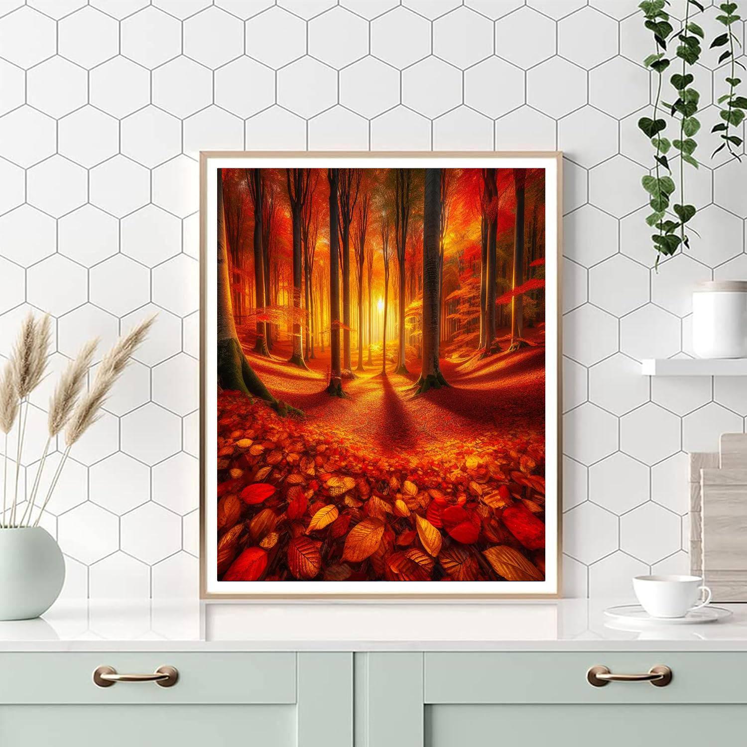 Majestic Autumn Symphony Numbered Painting Kits