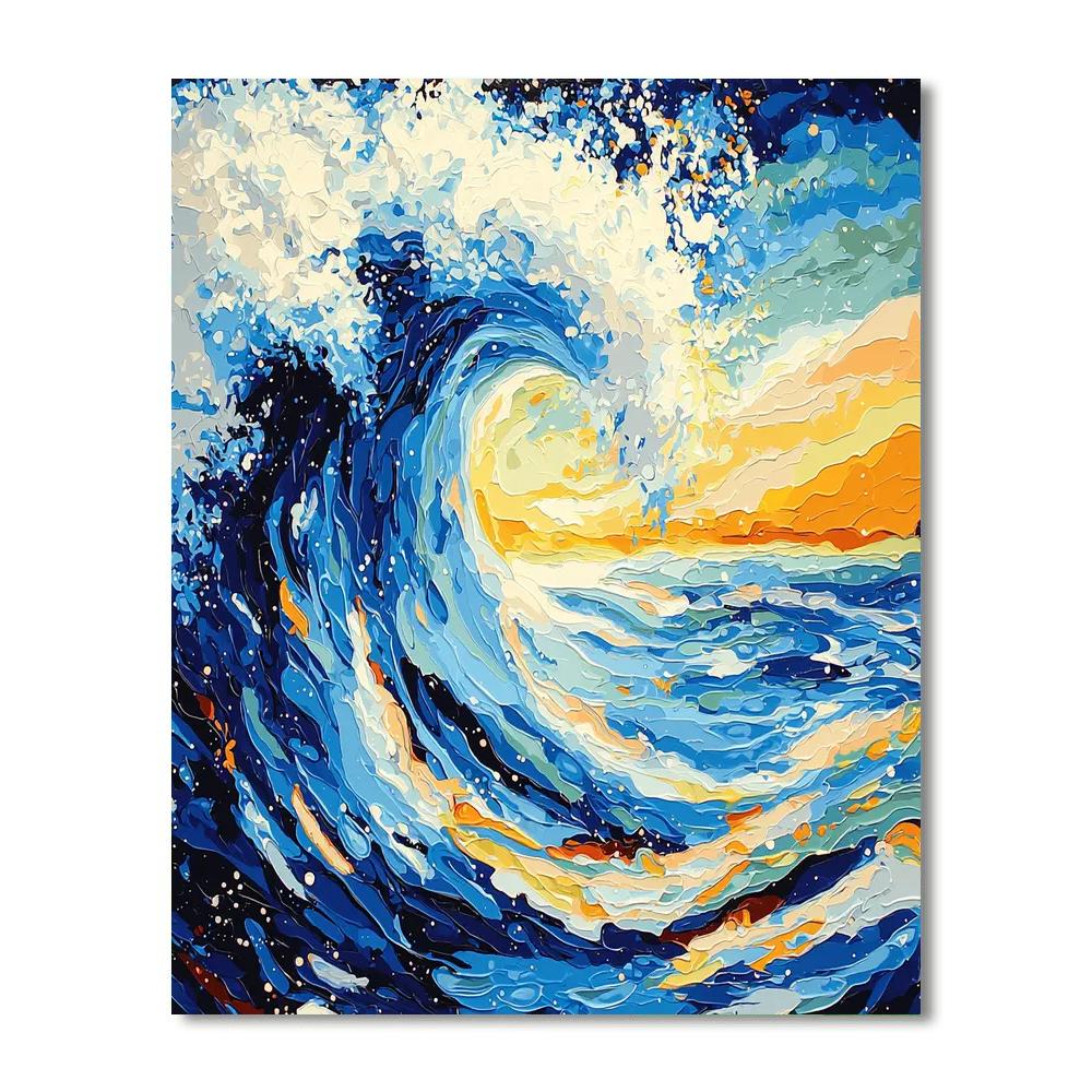 Wassily Kandinsky Inspired Ocean Waves Abstraction  Paint By Numbers