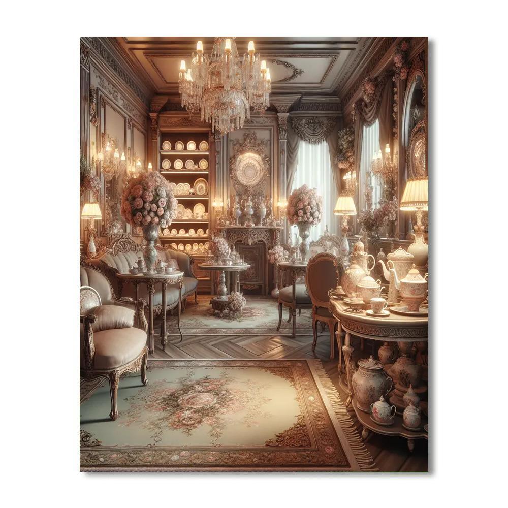 Victorian Tea Room Painting By Numbers Kit