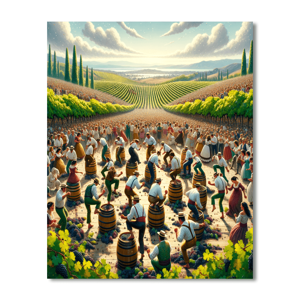 Rioja Wine Harvest Festival - Spain Paint By Numbers Kits