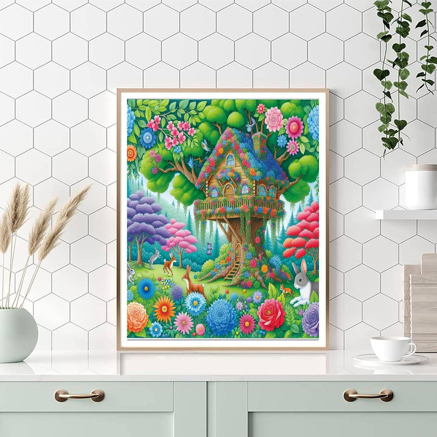 Whimsical Treehouse Retreat Paint By Color